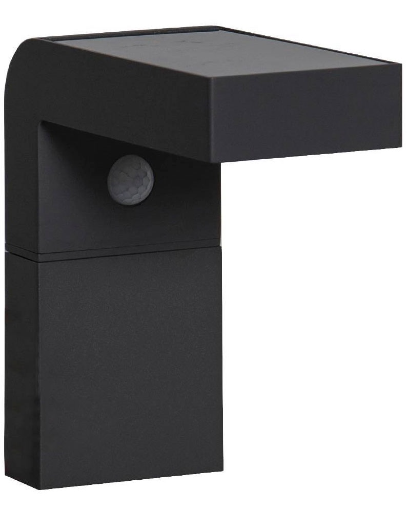 EGLO Wandleuchte »BARACCONI«, 18 flammig, Leuchtmittel LED-Modul | LED wechselbar, Solarlampe mit Bewegungsmelder, Dämmerungssensor, solar, schwarz, IP44