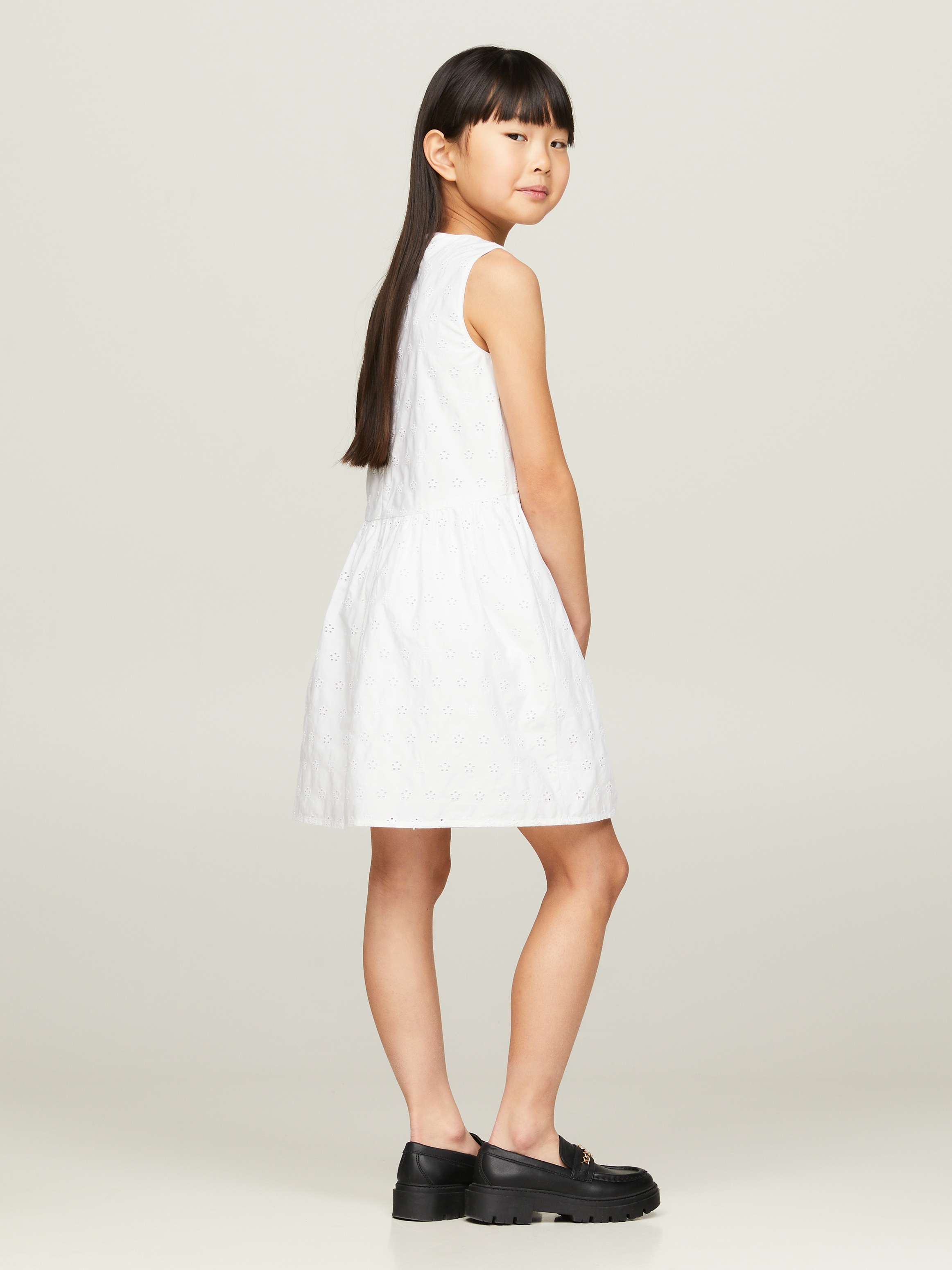 Tommy Hilfiger Minikleid »BRODERIE ANGLAISE MONOGRAM DRESS«, Kinder bis 16 Jahre