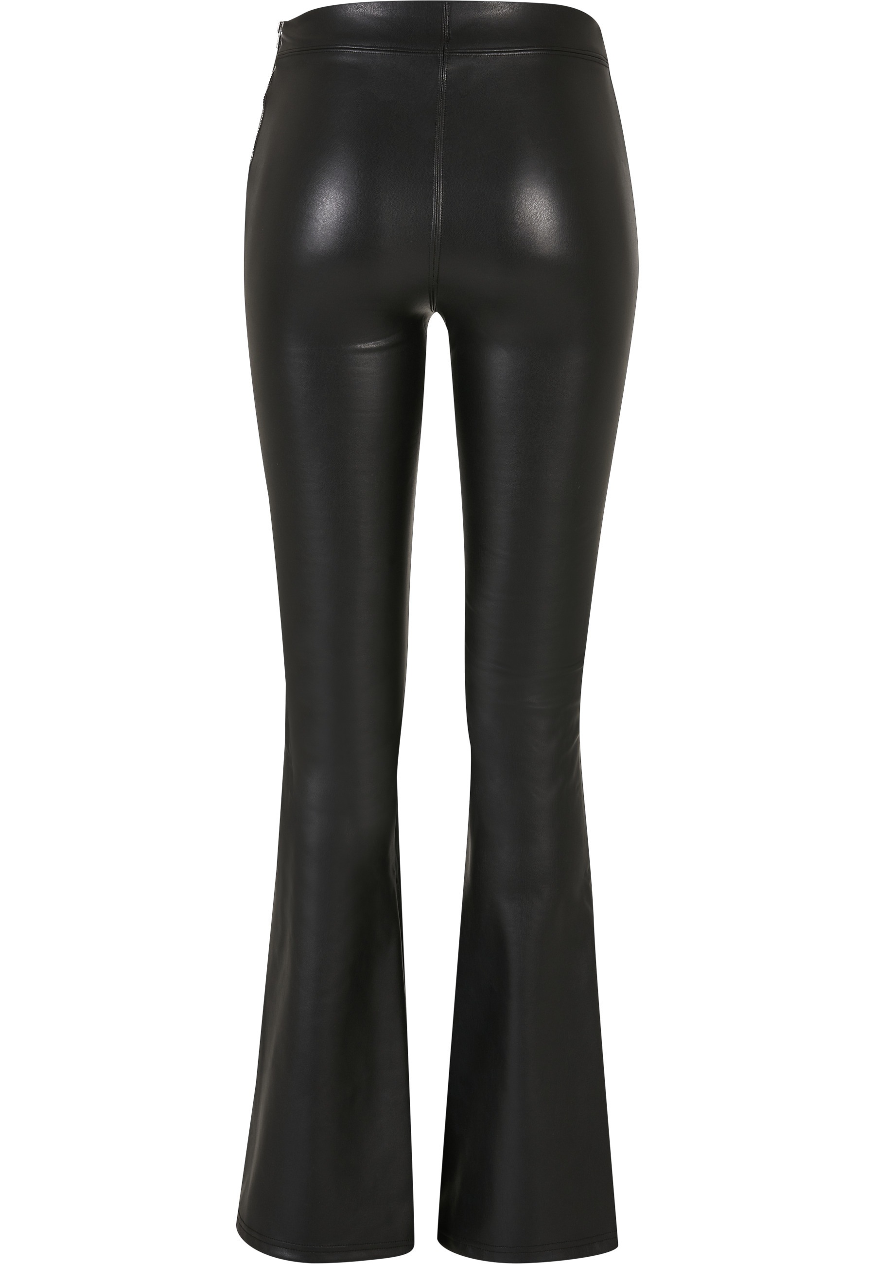 URBAN CLASSICS Stoffhose "Urban Classics Damen Ladies Synthetic Leather Fla günstig online kaufen