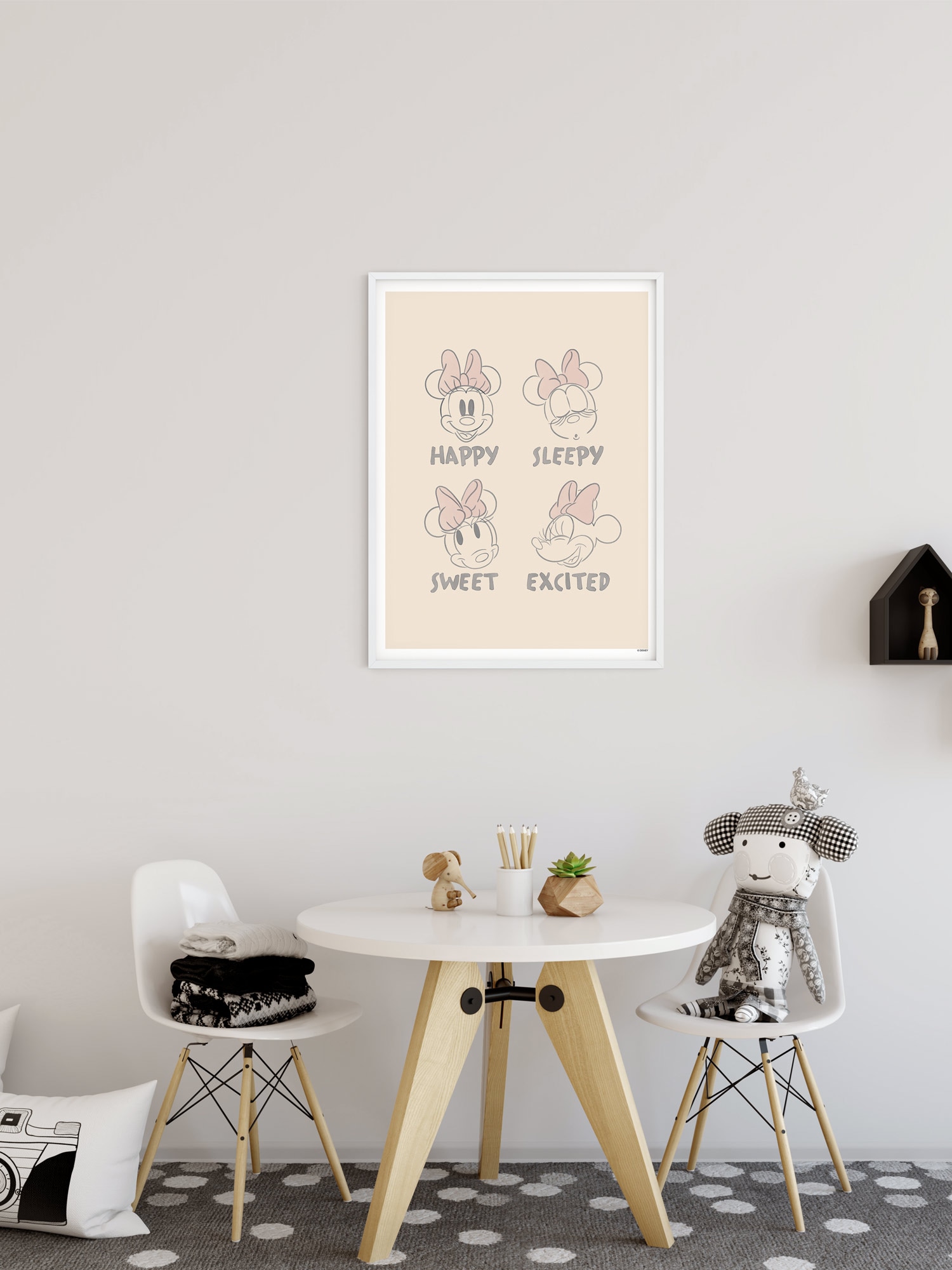 Komar Bild »Minnie Pink Emotions«, Disney, (1 St.), Wandbild zur Dekoration im Kinderzimmer - ohne Rahmen