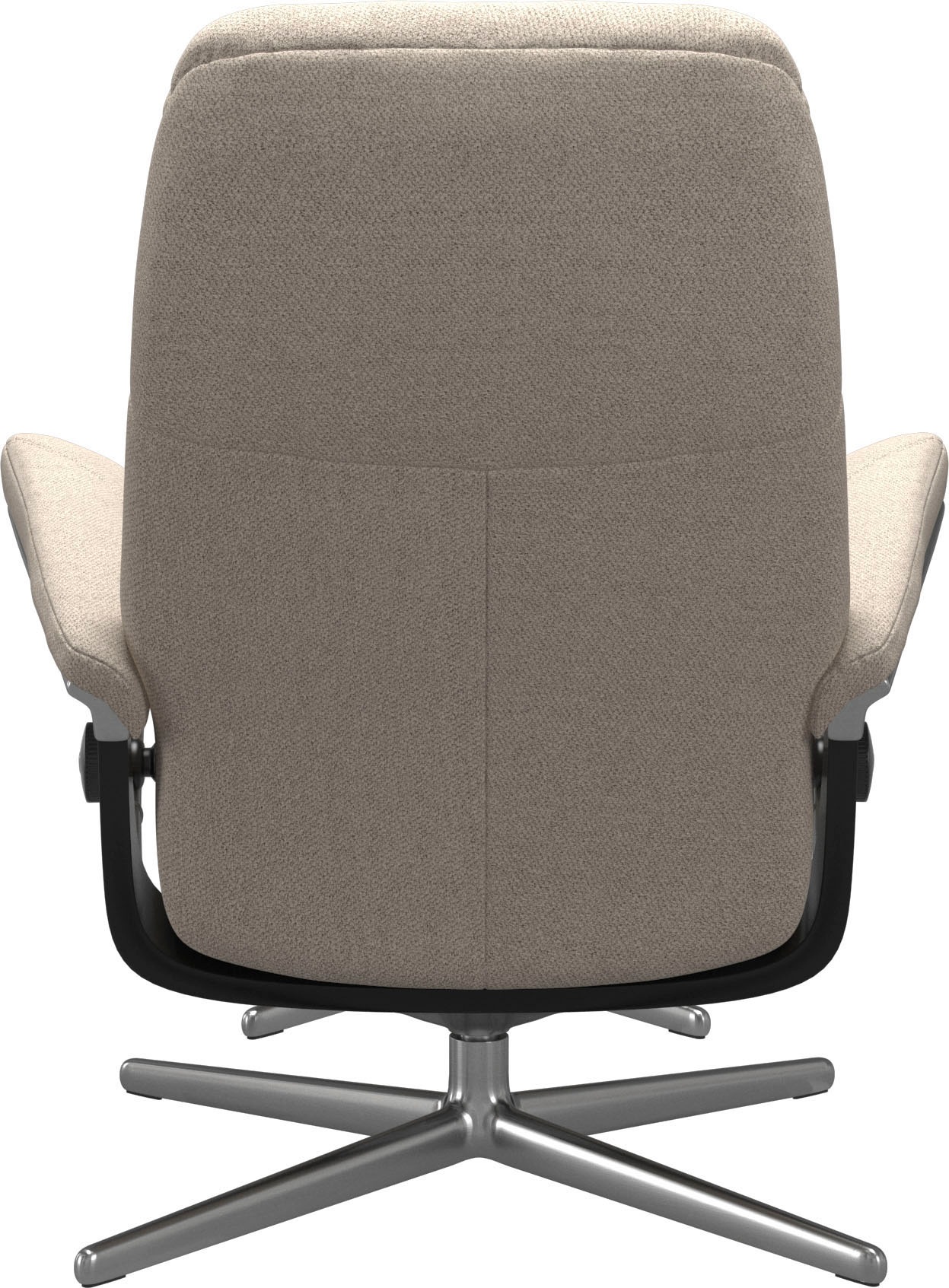 Stressless® Relaxsessel »Consul«, (Set, Relaxsessel mit Hocker), mit Hocker, mit Cross Base, Größe S, M & L, Holzakzent Schwarz