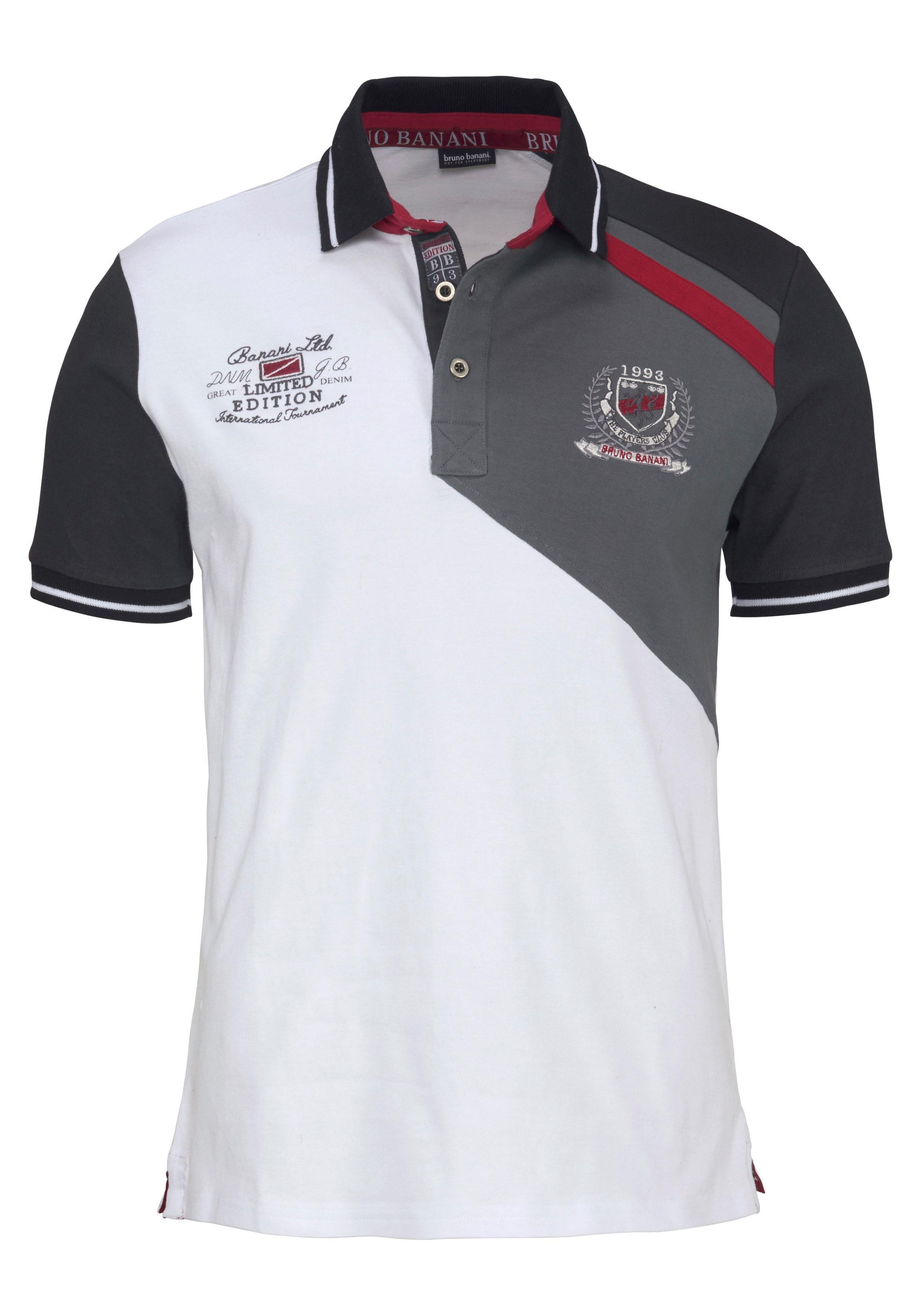 Bruno Banani Poloshirt, Kurzarm, körpernahe Passform, unifarben, mit Polokragen