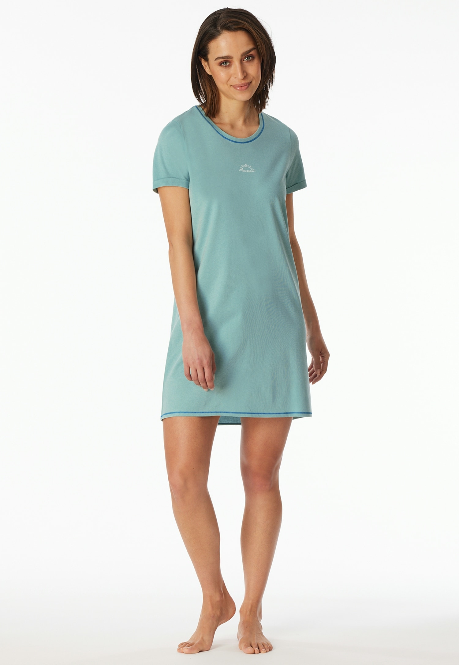 Schiesser Nachthemd "Casual Essentials", mit Statement-Print, Baumwolle, ku günstig online kaufen