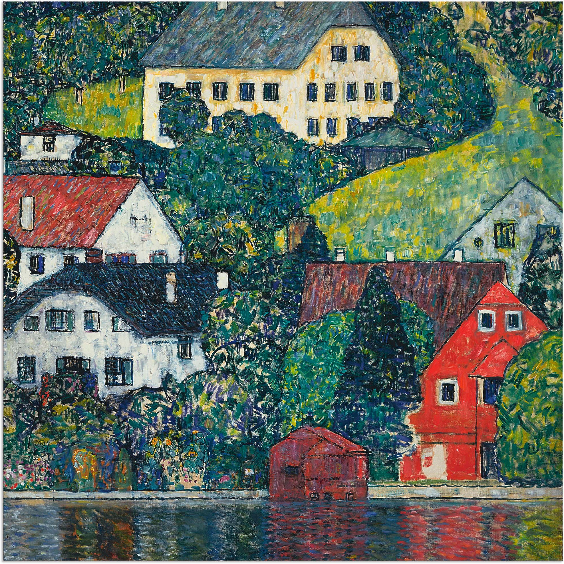 Artland Wandbild »Unterach am Attersee. Um 1916«, Gewässer, (1 St.), als Leinwandbild, Poster in verschied. Größen