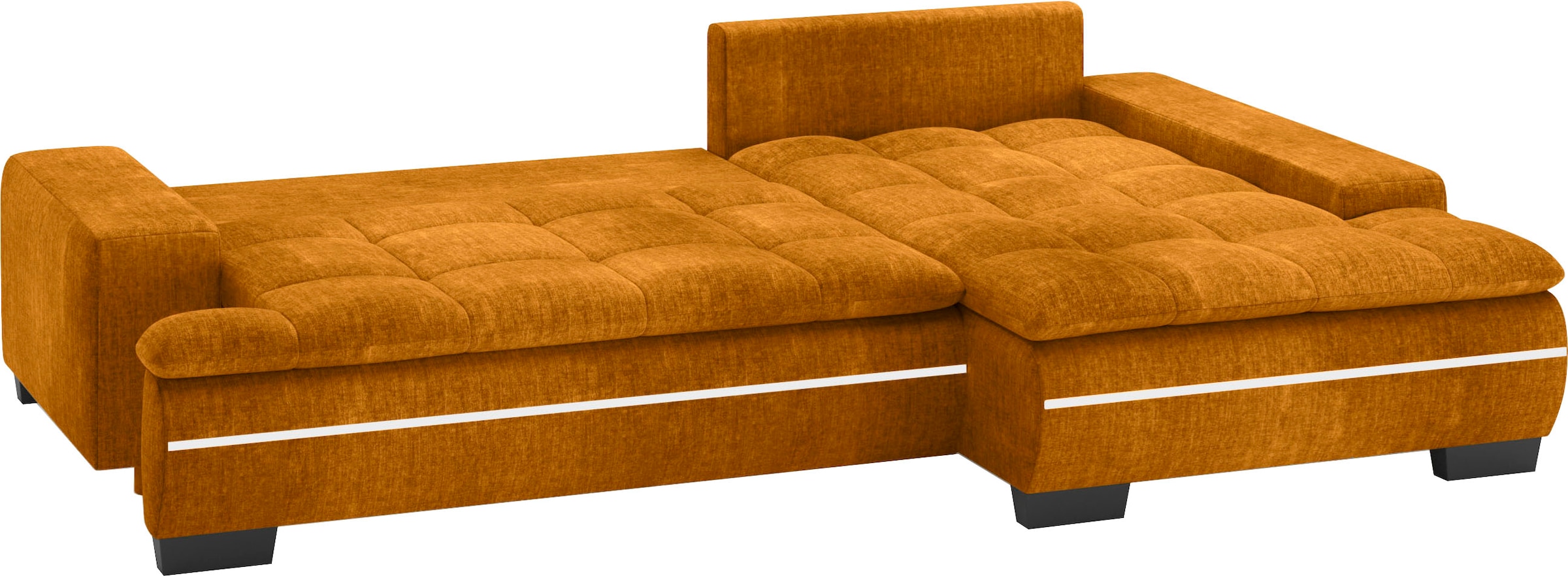 Mr. Couch Ecksofa »Haiti II, L-Form«, RGB-LED Beleuchtung, wahlweise mit Kaltschaum, Bett, Bettkasten
