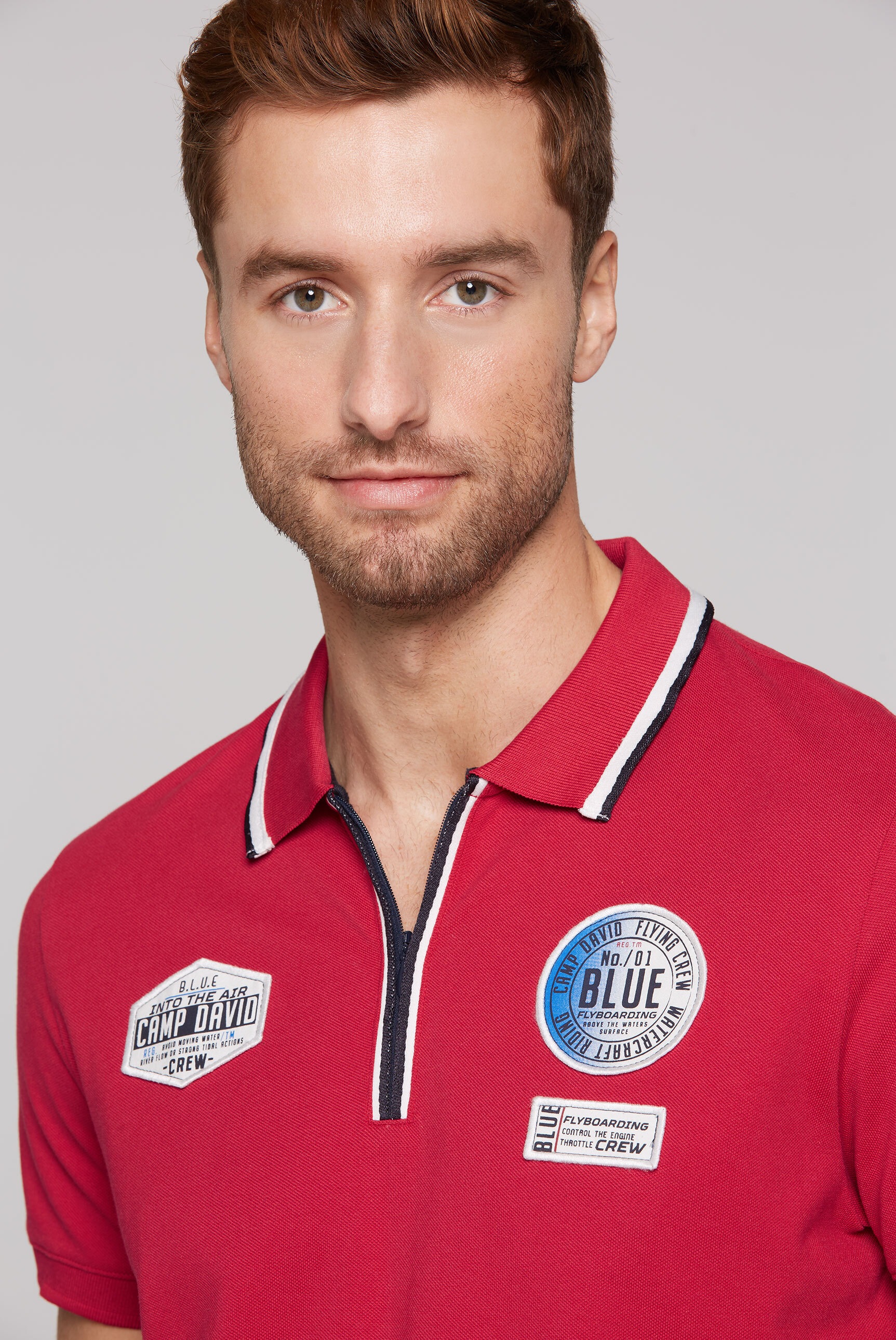 CAMP DAVID Poloshirt, aus Baumwolle