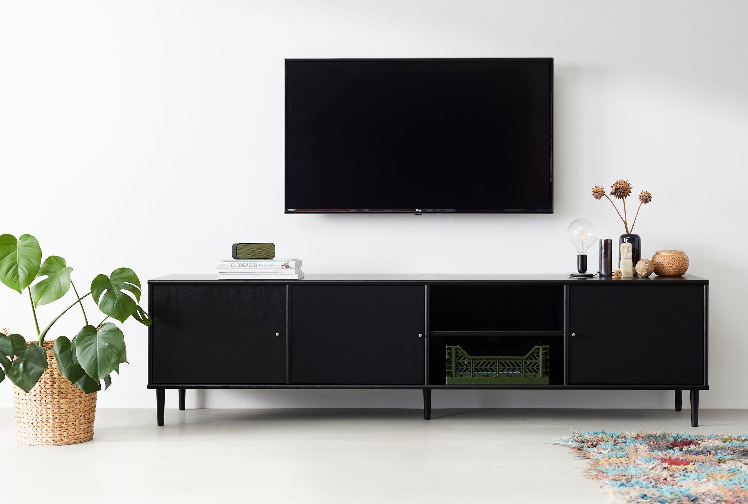 Hammel Furniture TV-Board "Mistral Fernsehschrank, Medienmöbel, Hängend", Tür mit Holzstruktur/Türen mit Akustikstoff, L