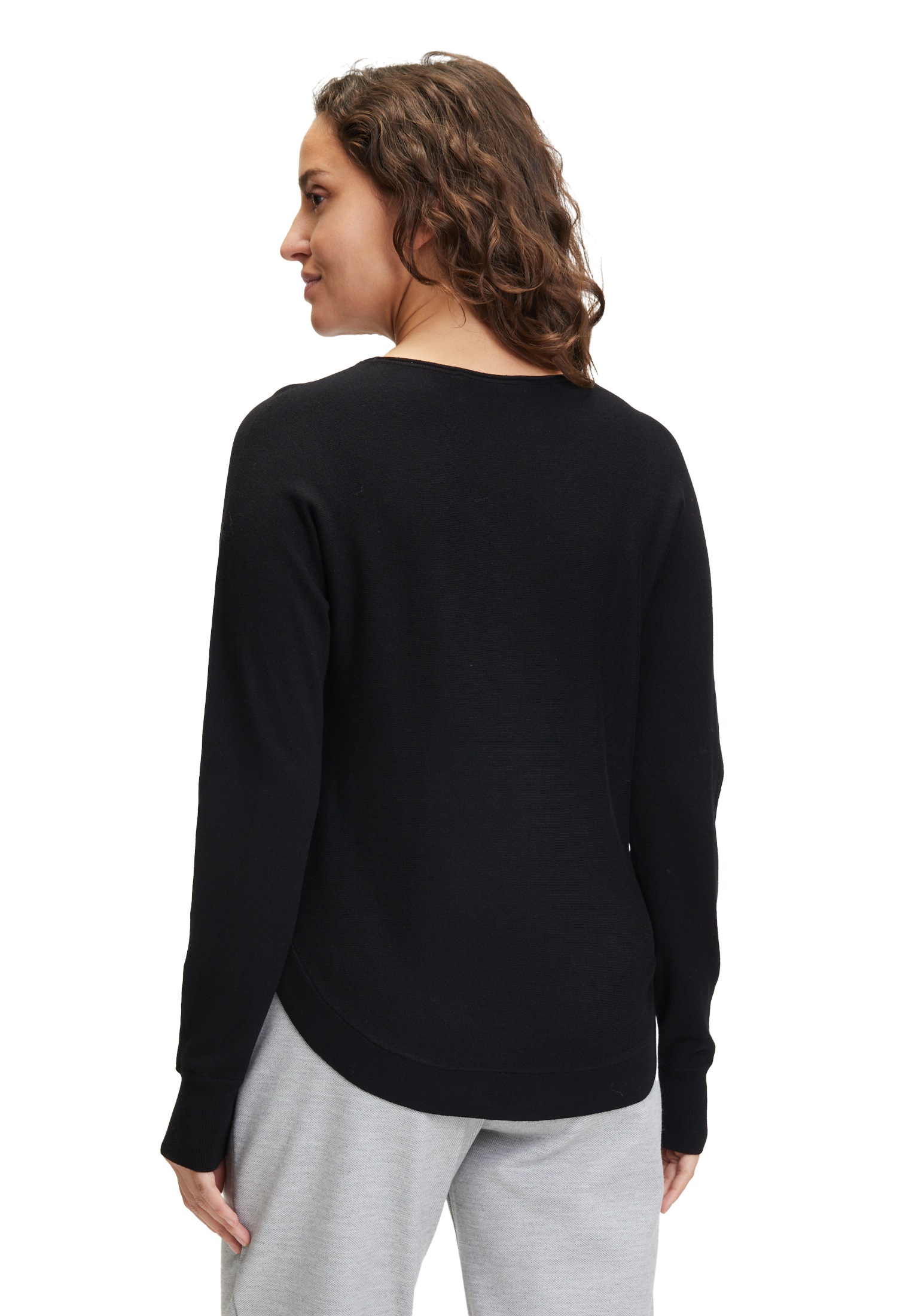 Betty&Co Strickpullover »Betty & Co Feinstrickpullover mit U-Boot-Ausschnitt«, (1 tlg.), Schlitz