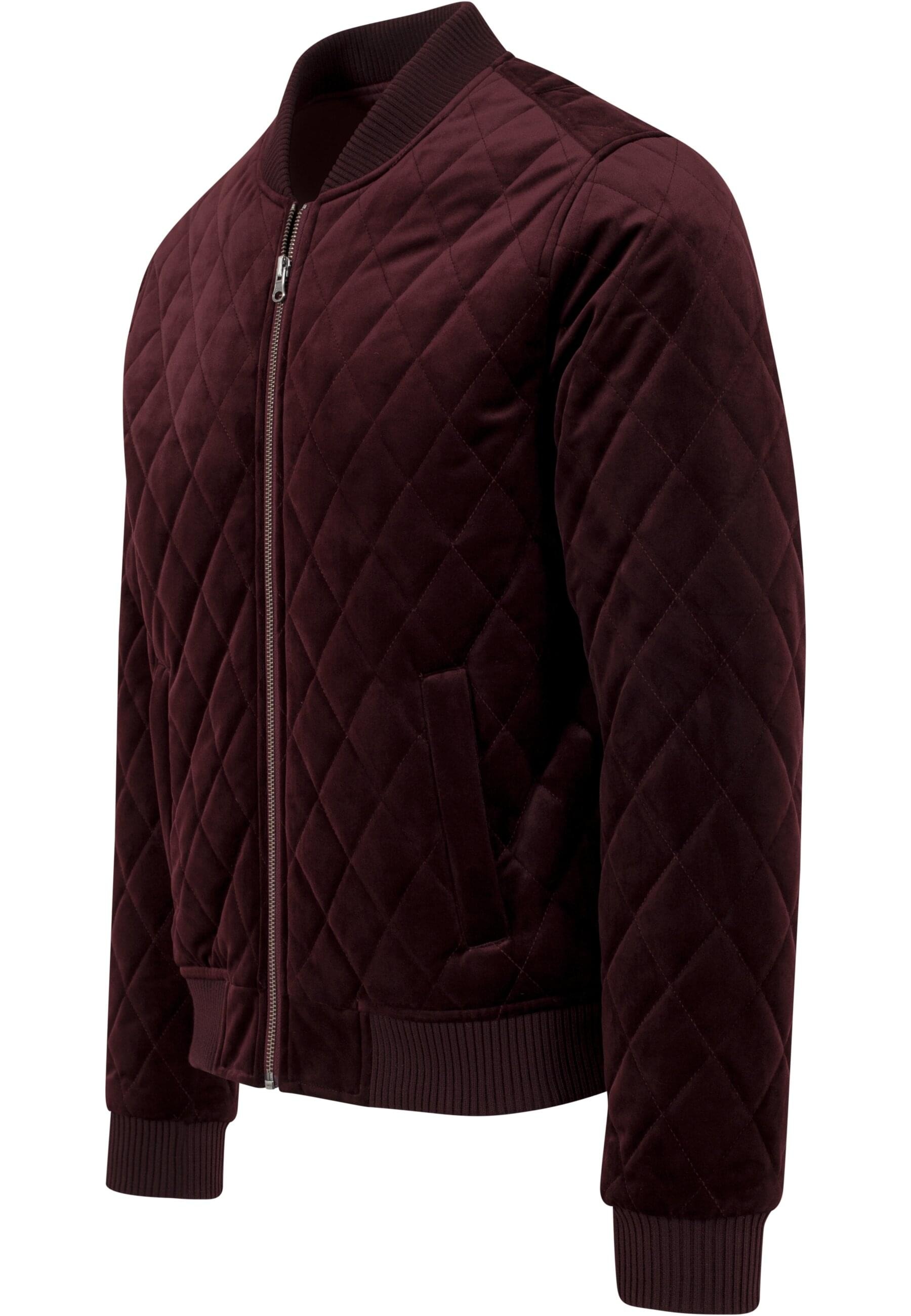 URBAN CLASSICS Anorak »Urban Classics Herren Diamond Quilt Velvet Jacket«, (1 St.), ohne Kapuze