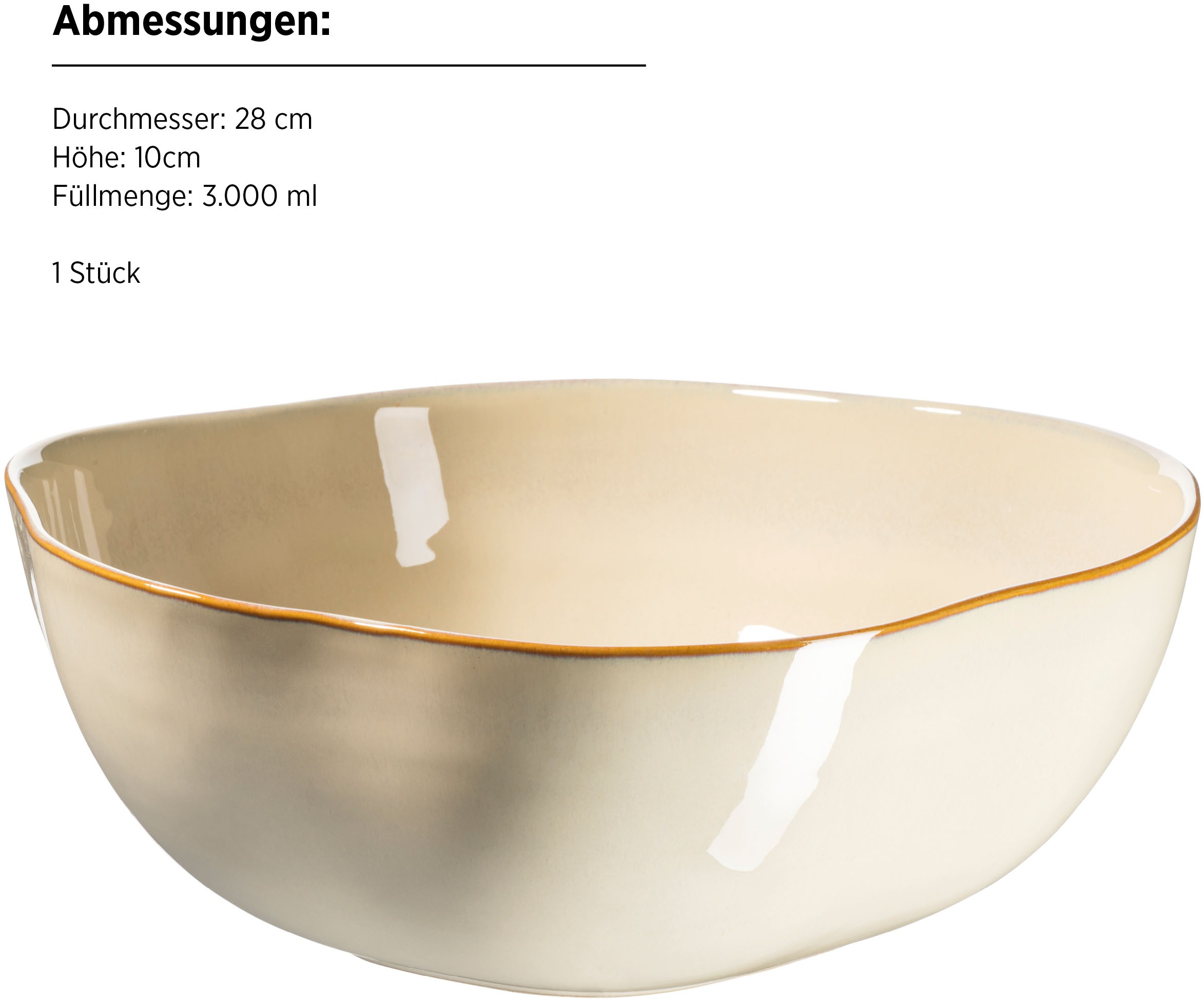 MÄSER Schüssel »Cordelia, Schüssel Set, aus Steinzeug, Ø 28 cm«, 6 tlg., aus Steinzeug