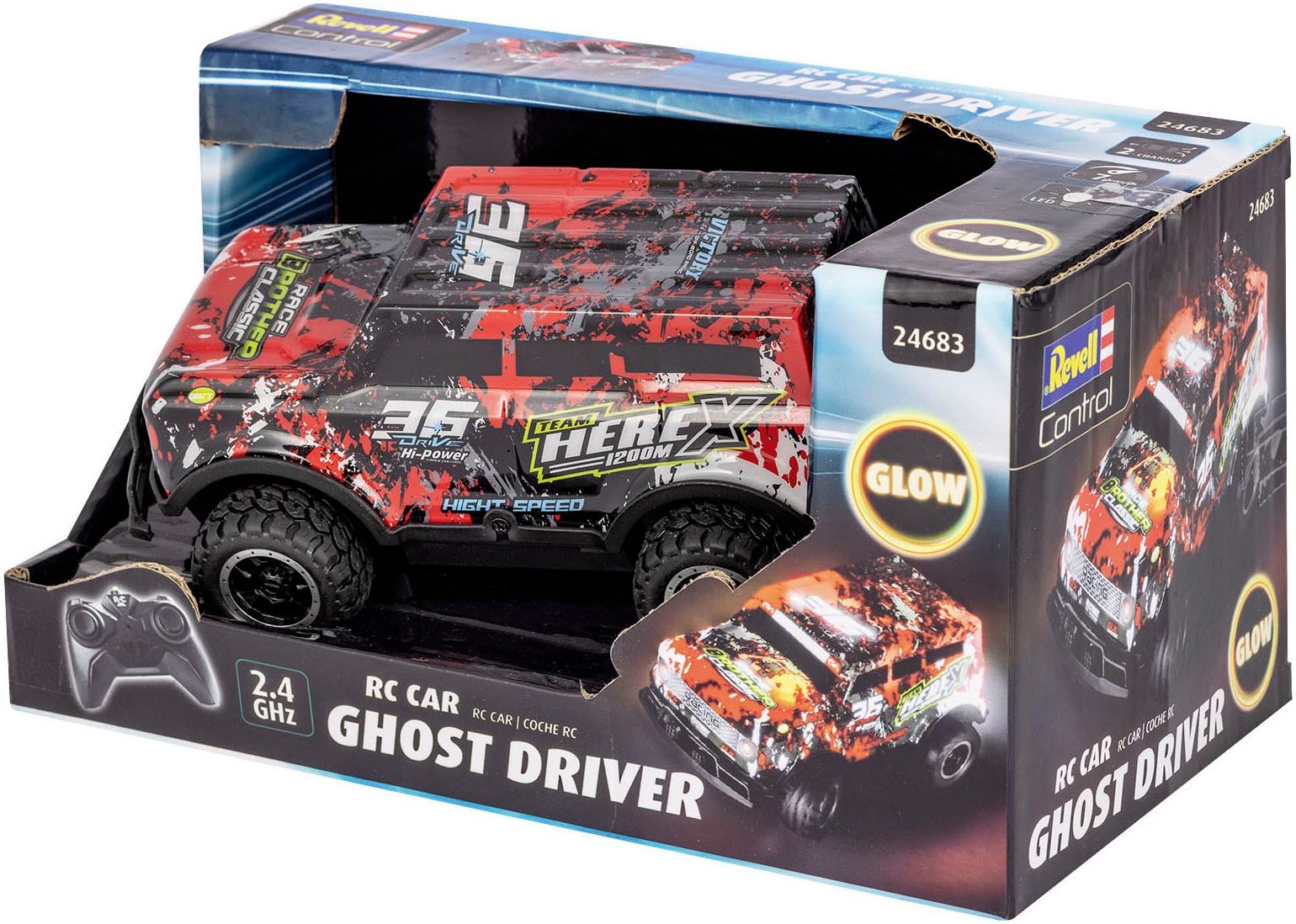 Revell® RC-Monstertruck »Revell® control, Ghost Driver, 2,4 GHz, rot«, mit LED-Licht