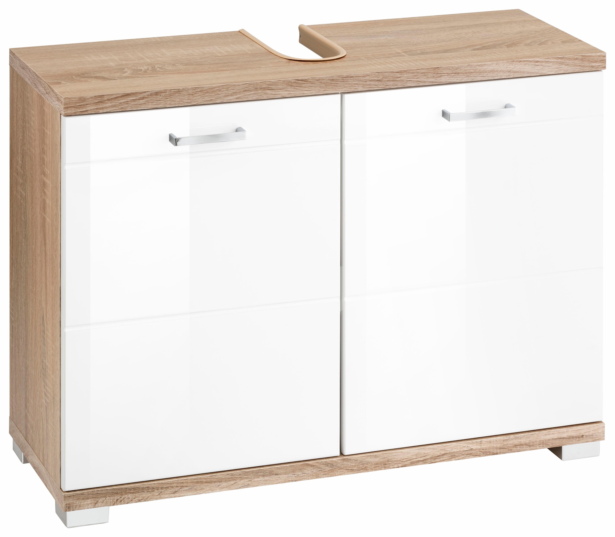 Homexperts Waschbeckenunterschrank »Nusa«, Breite 80 cm, Badezimmerschrank,  Ausschnitt für Abwasserleitung bestellen | BAUR