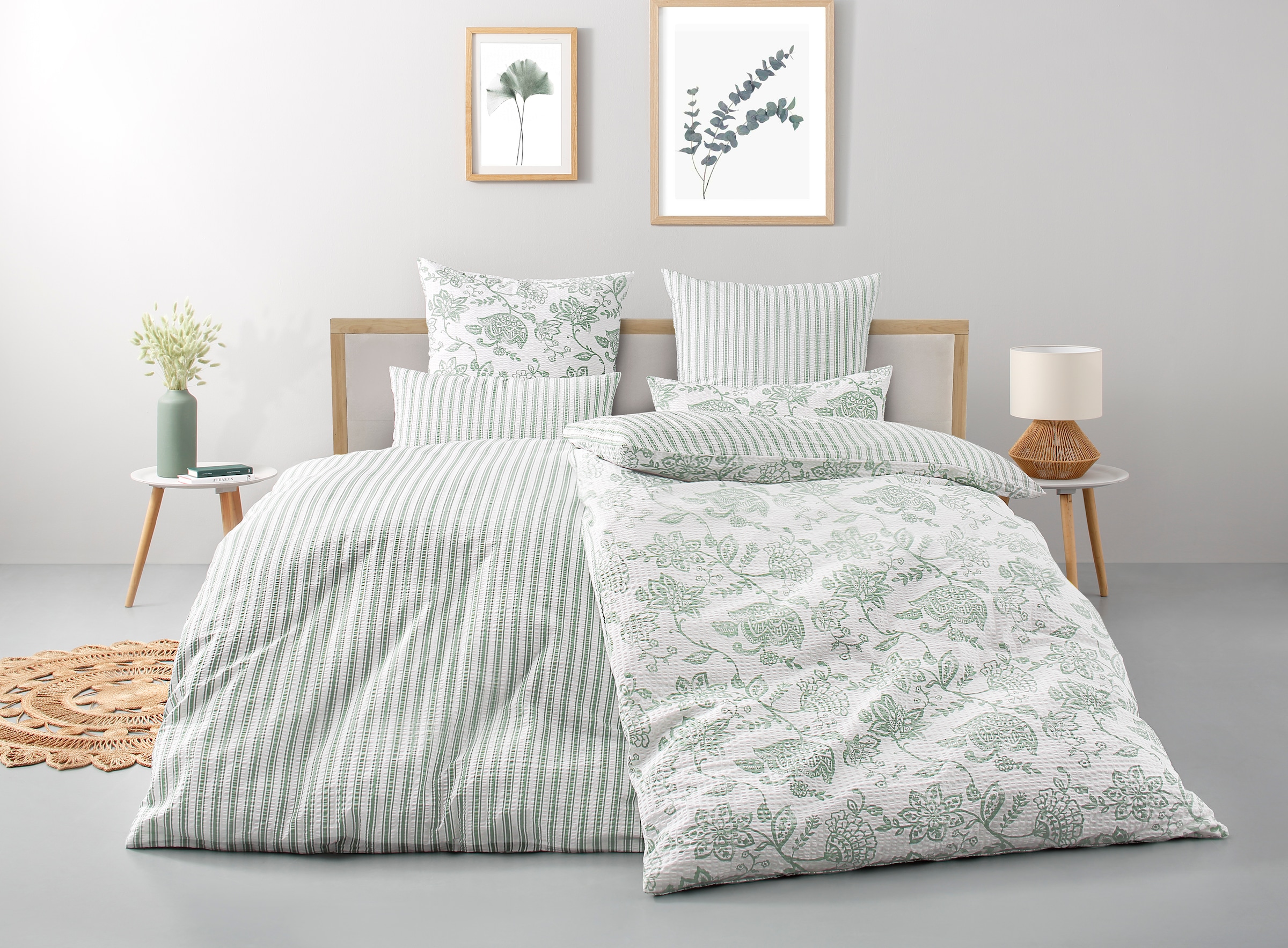 OTTO home Bettwäsche "Nordby" 2 Stk. Bettwäsche aus Baumwolle, skandinavisc günstig online kaufen