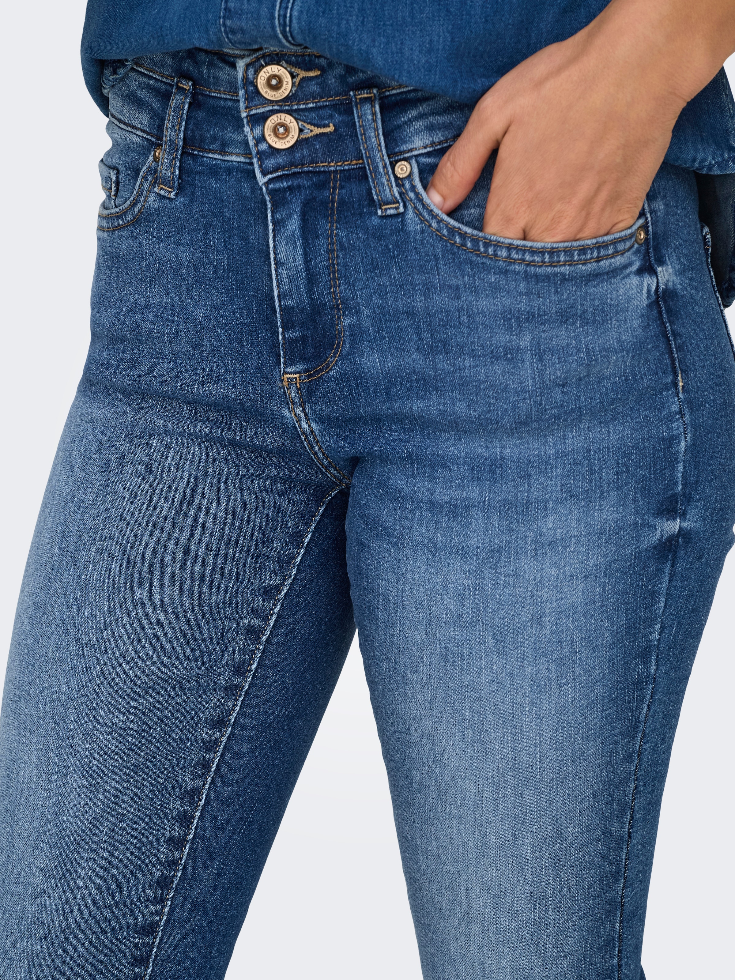 ONLY Skinny-fit-Jeans "ONLBLUSH MID SK DB WAIST DNM TAI BOX X" günstig online kaufen