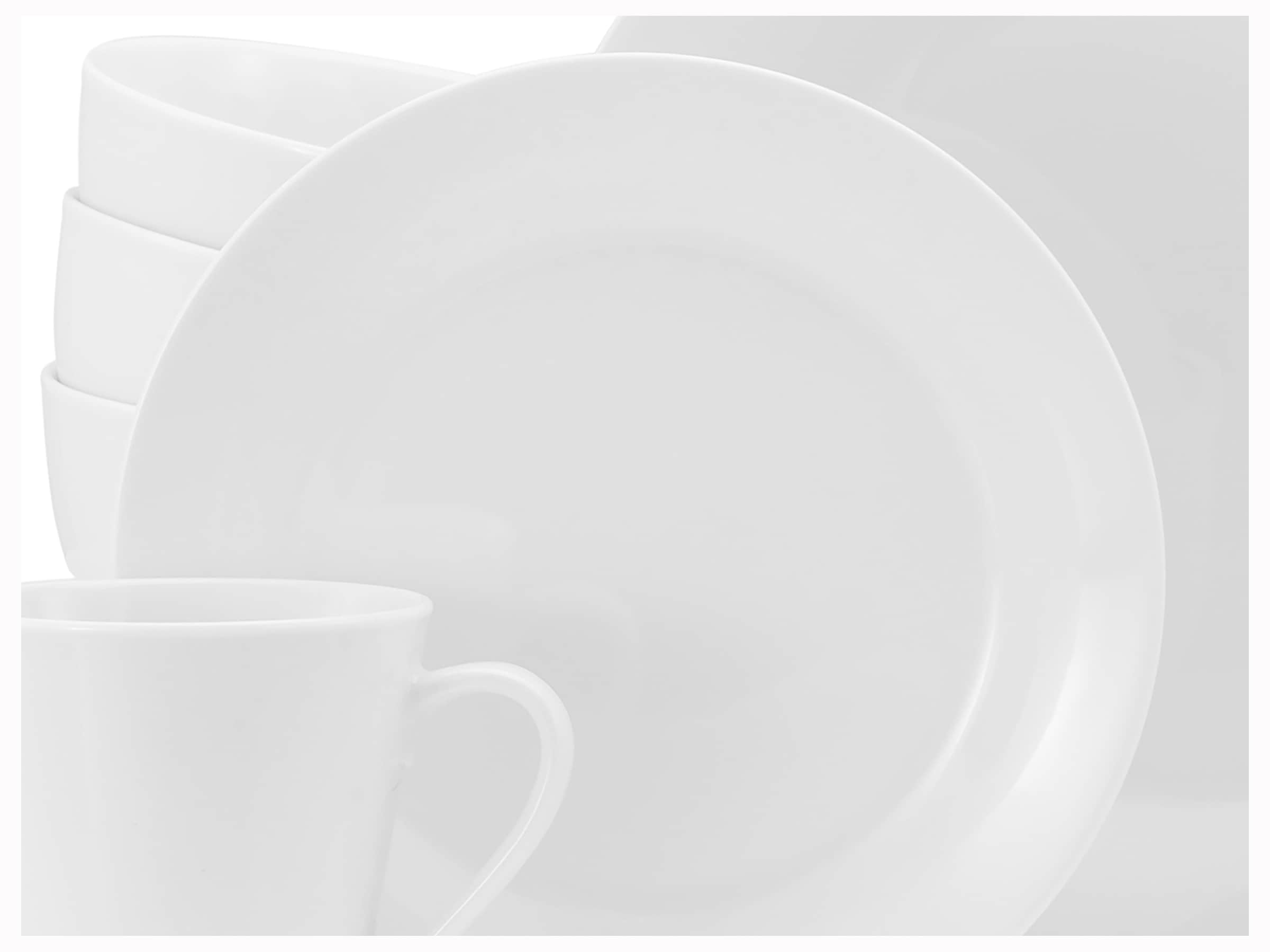 CreaTable Kombiservice »BASE Weiß, Service 24-tlg.« Klassisch, Zeitlos, Der Alleskönner