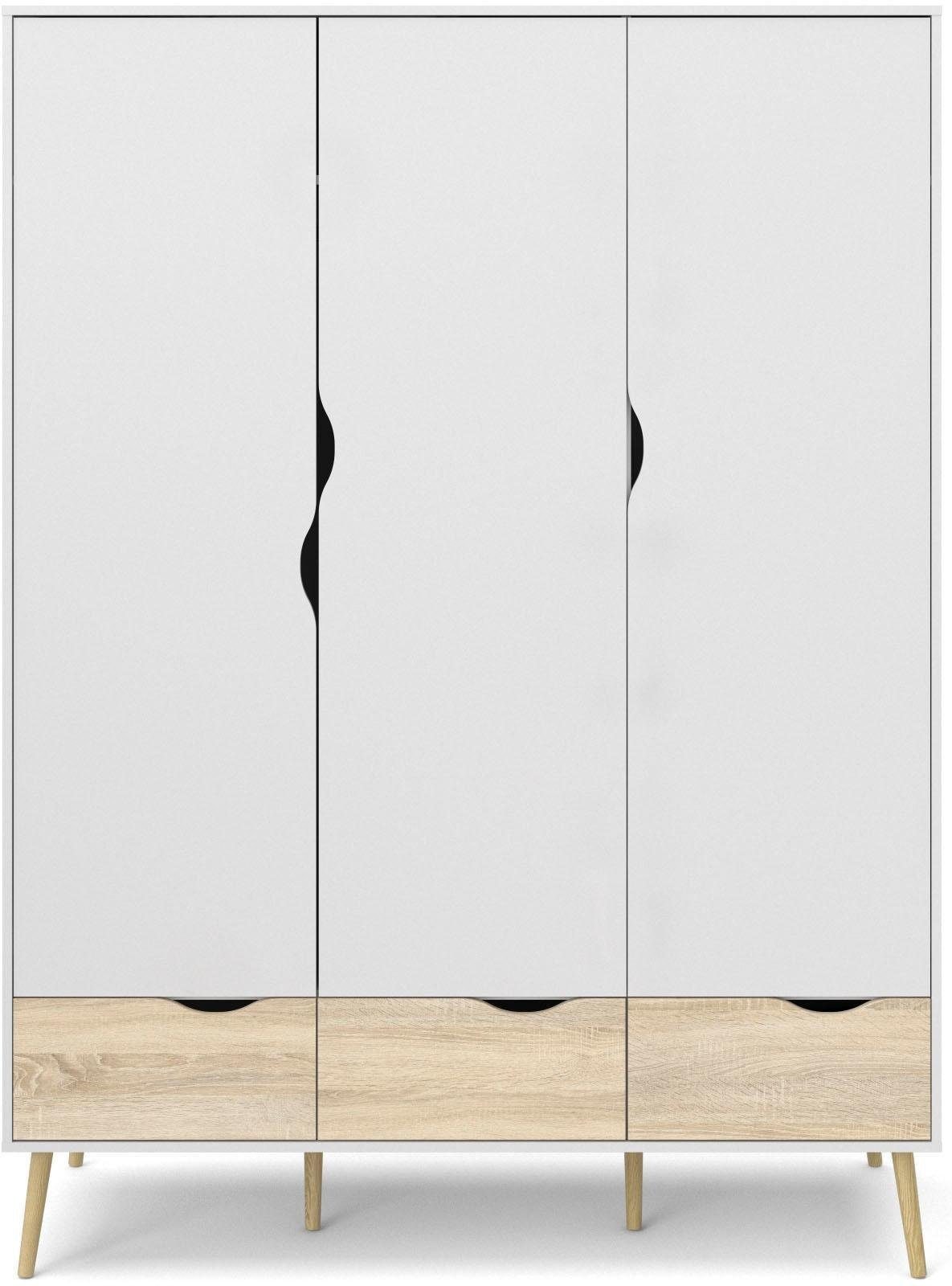 Home affaire Drehtürenschrank "Oslo, Kleiderschrank mit Schubkästen, Stauraum" mit 2 oder 3 Türen, Breite 99 oder 150 cm, Höhe je 200 cm