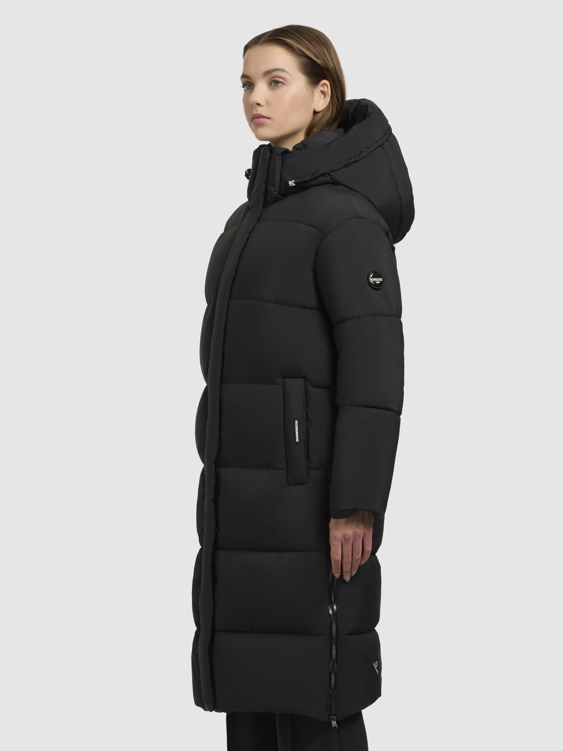khujo Steppmantel »Rachel Matt-YM«, Warmer gesteppter Damen Mantel mit (abnehmbarer Kapuze)