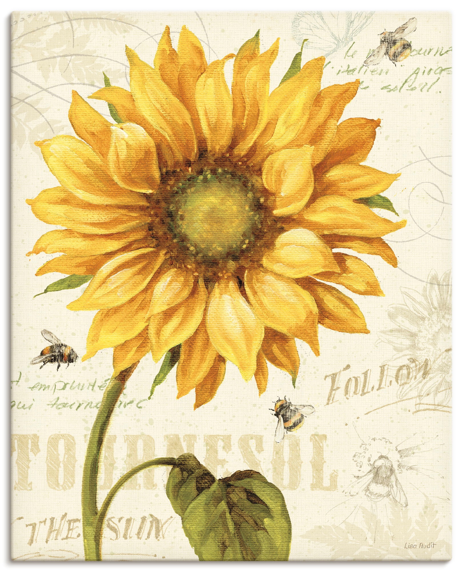 Wandbild ARTLAND "Under the Sun I", farbe bild(er): gelb, B:30cm H:40cm, Bilder, als Alubild, Leinwandbild, Poster, Wandaufkleber in verschied. Größen