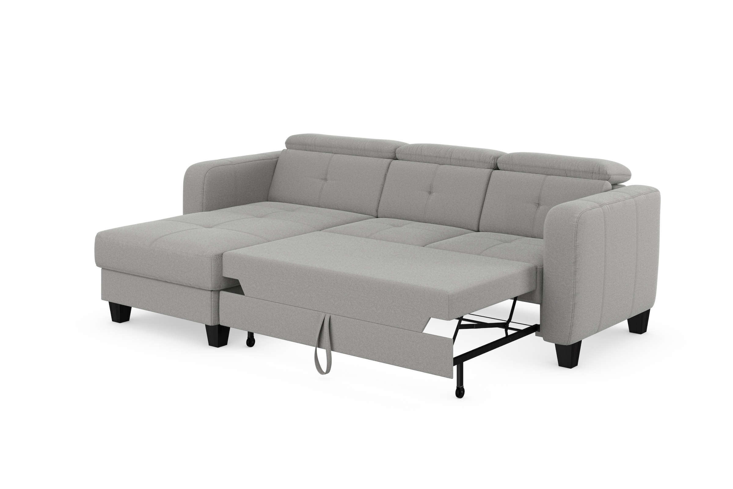 sit&more Ecksofa »Belluci L-Form«, inklusive Federkern, wahlweise mit Bettfunktion und Bettkasten