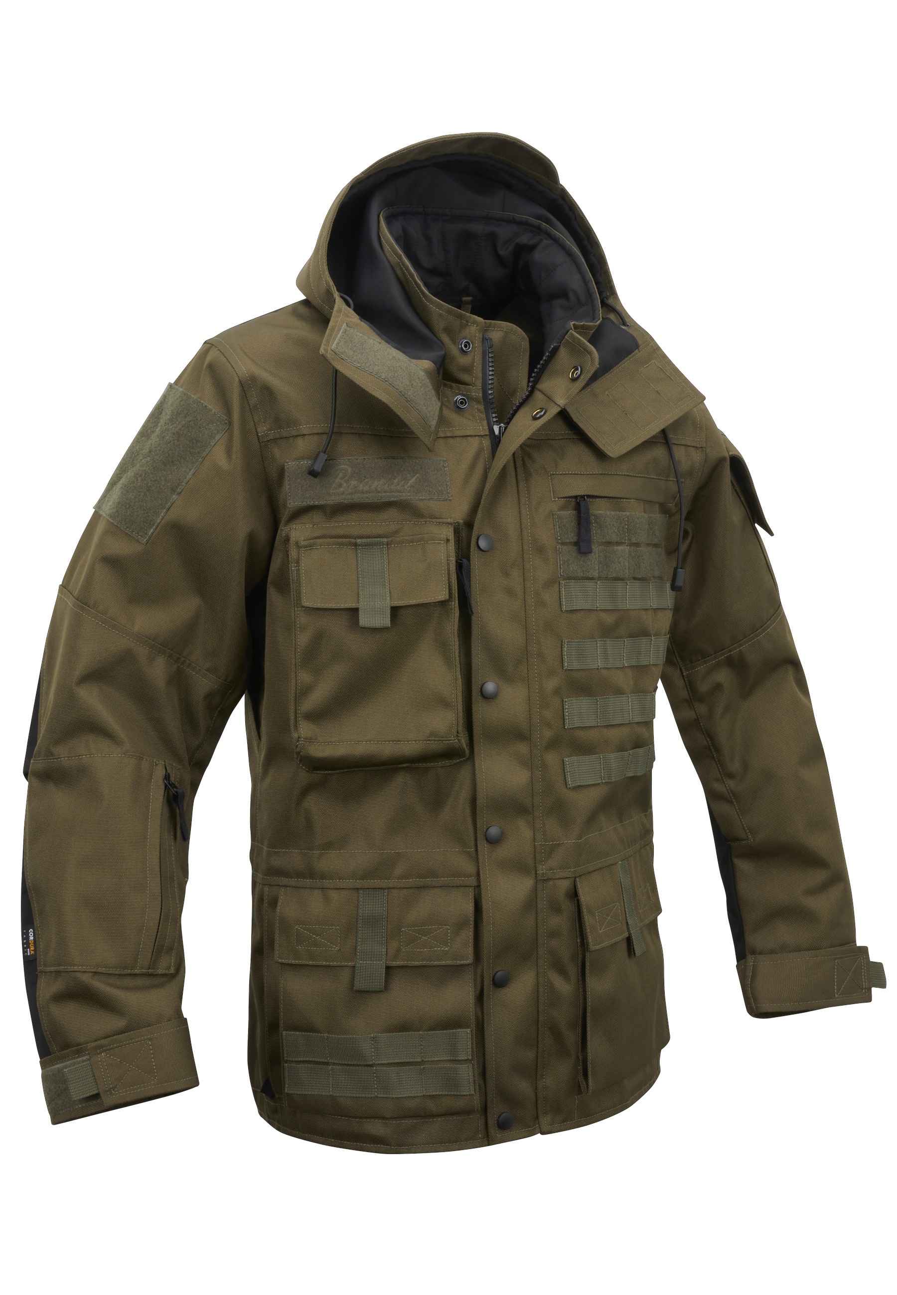 Brandit Outdoorjacke "Brandit Herren Performance Outdoorjacket" 1 Stk. tlg. mit Kapuze