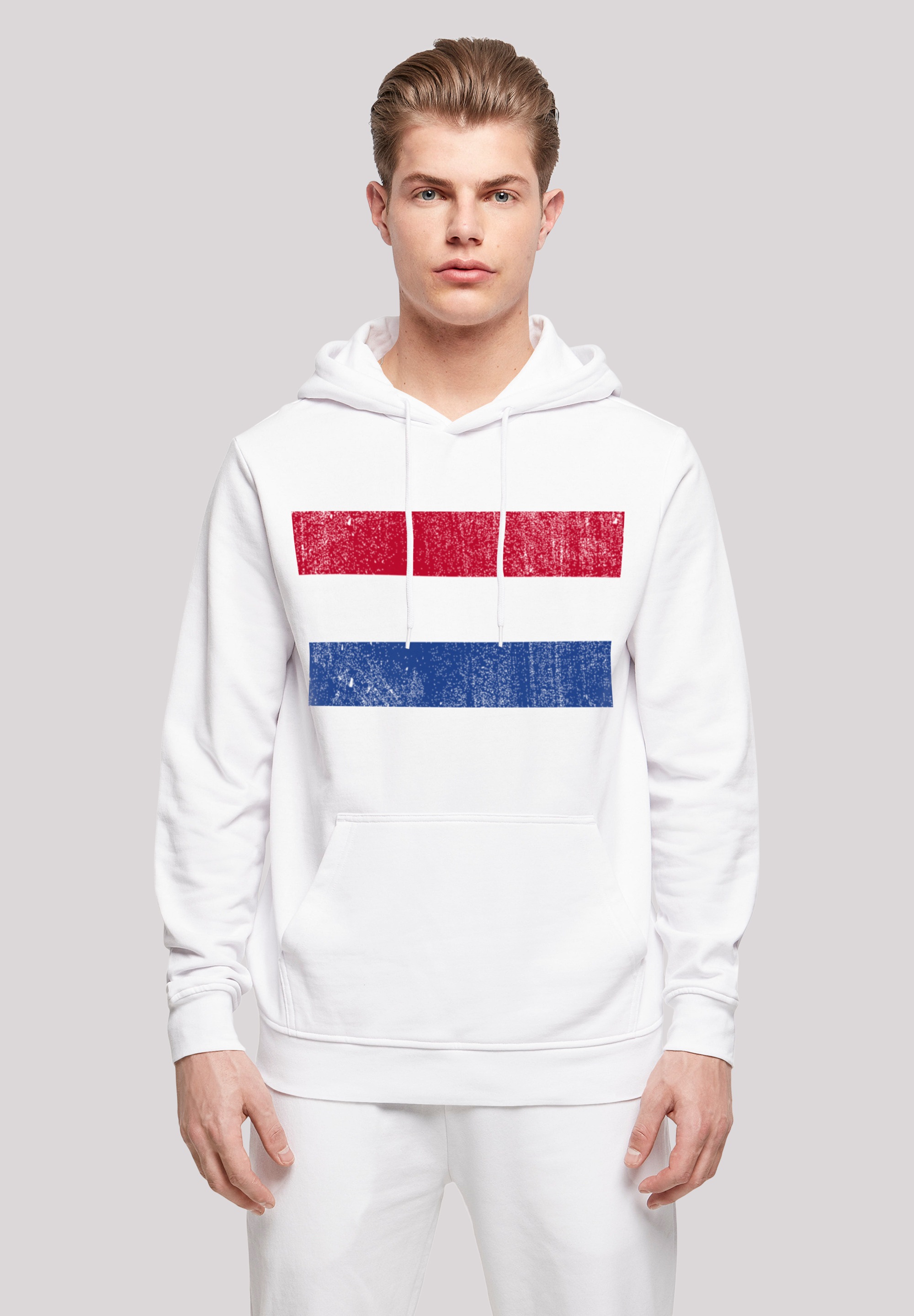 F4NT4STIC Kapuzenpullover "Netherlands NIederlande Holland Flagge distressed", Print