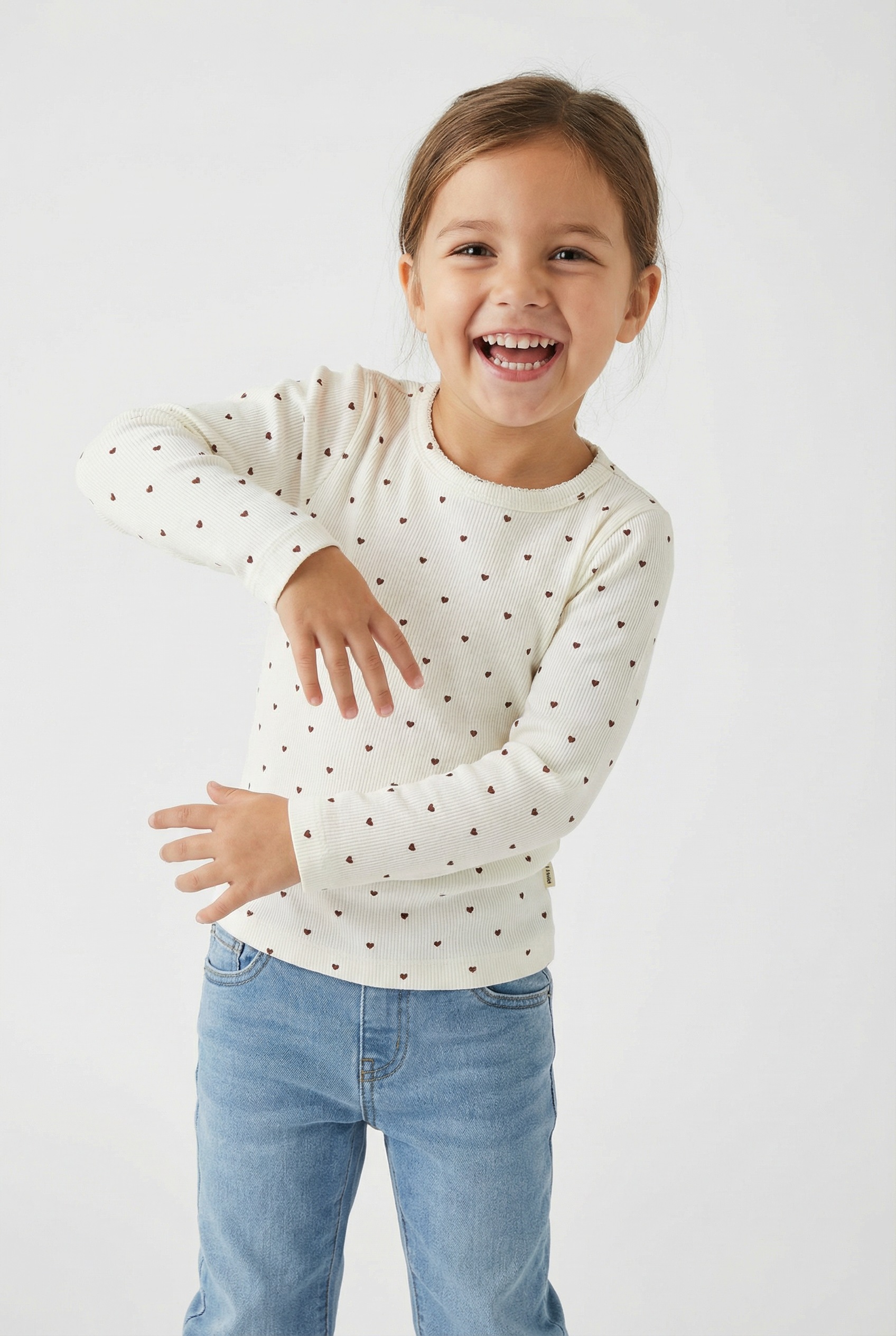 Lil Atelier Langarmshirt "NMFGAGO LS SLIM TOP LIL NOOS" weiche Jersey Rippqualität