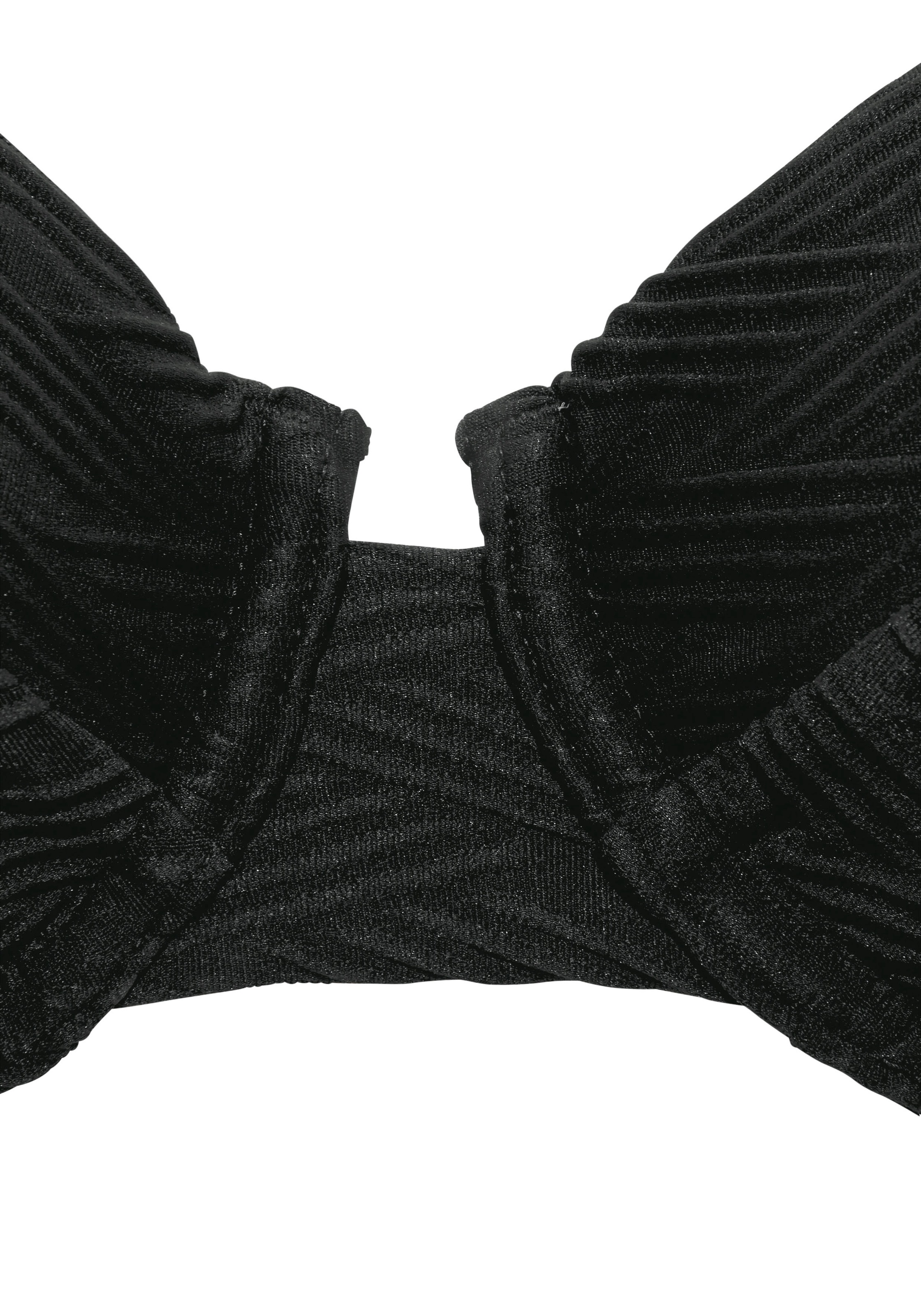 Bügel-Bikini-Top SUNSEEKER "Loretta", Damen, Gr. 44, Cup C, schwarz, Polyamid, Strukturmuster, unifarben, Bikini-Oberteile, mit Strukturmuster 3