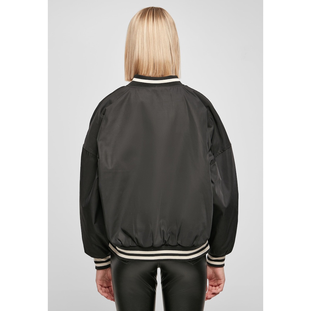 URBAN CLASSICS Anorak »Urban Classics Damen Ladies Oversized Recycled College Jacket«, (1 St.), ohne Kapuze