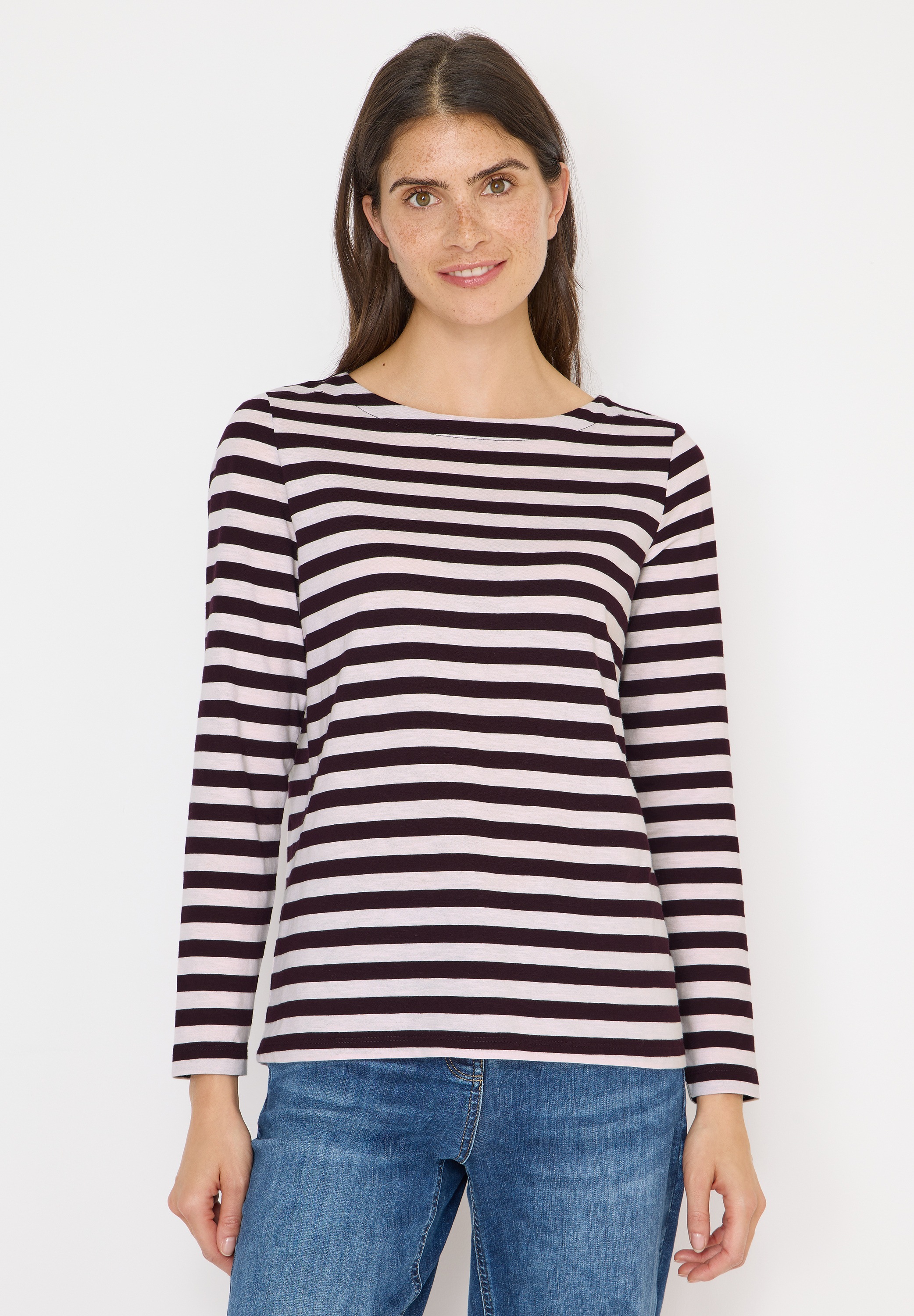 Cecil Langarmshirt aus reiner Baumwolle günstig online kaufen