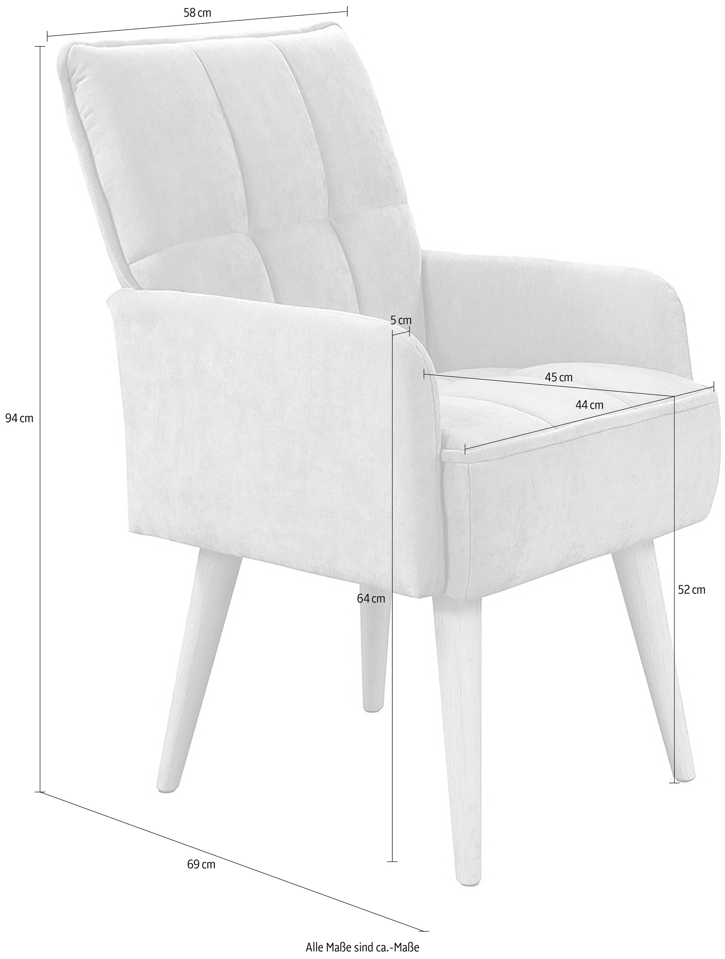 exxpo - sofa fashion Armlehnstuhl »Latte« () Esszimmerstuhl, Esszimmersessel