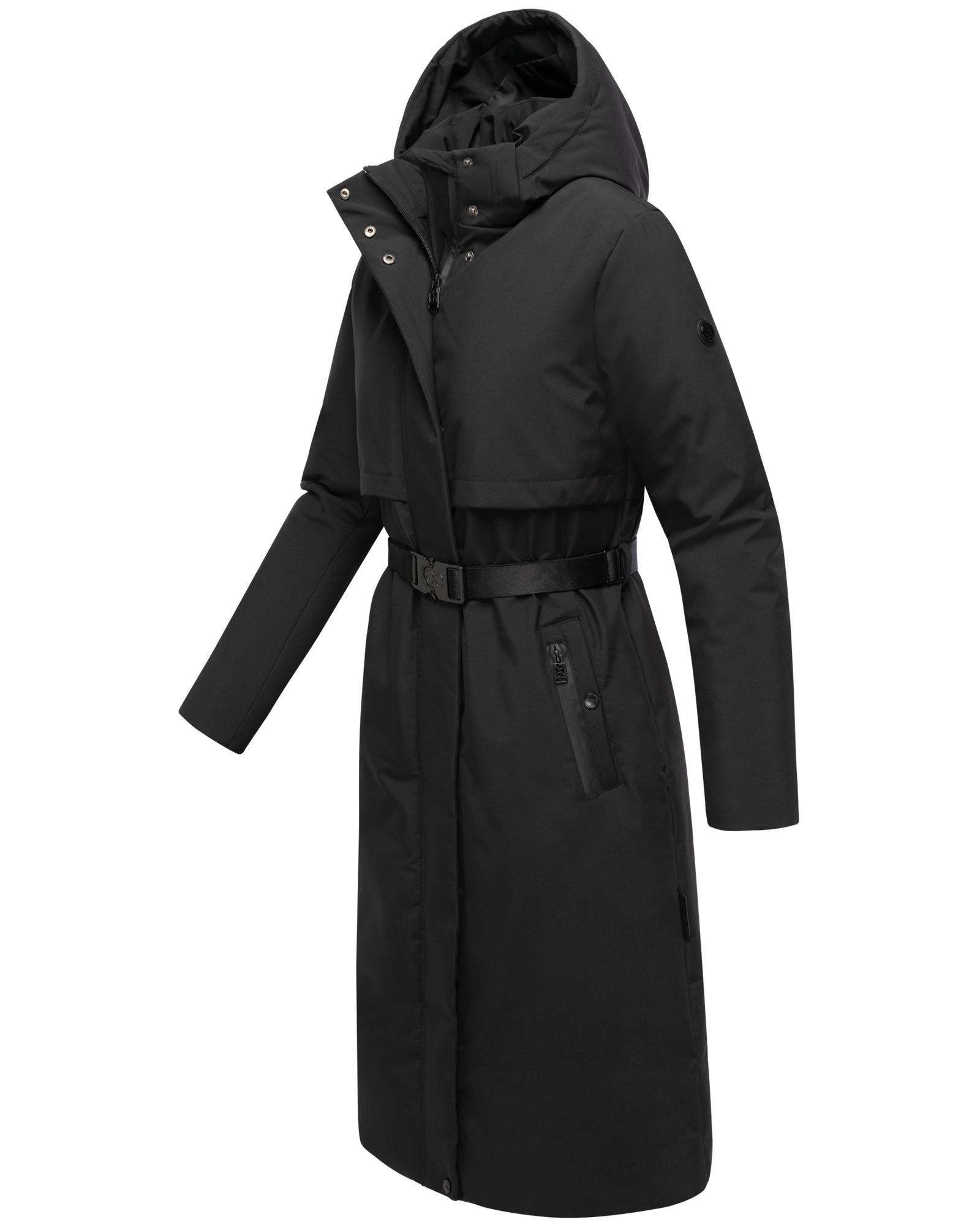 Navahoo Wintermantel »Waldbummler 14« Wasserabweisender Winterparka mit Kapuze und Taillengürtel