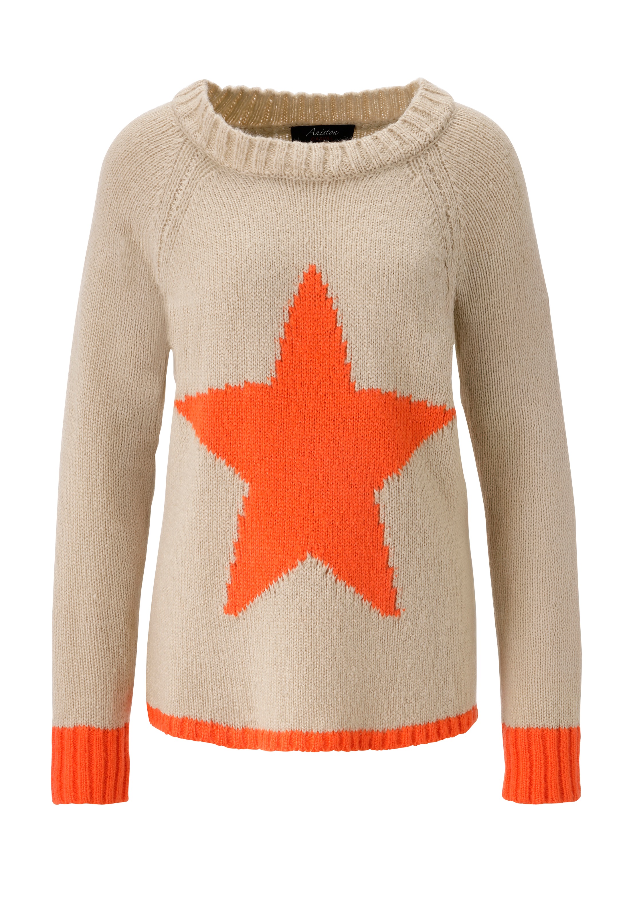 Aniston CASUAL Strickpullover, mit großem Stern im Vorderteil - NEUE KOLLEKTION