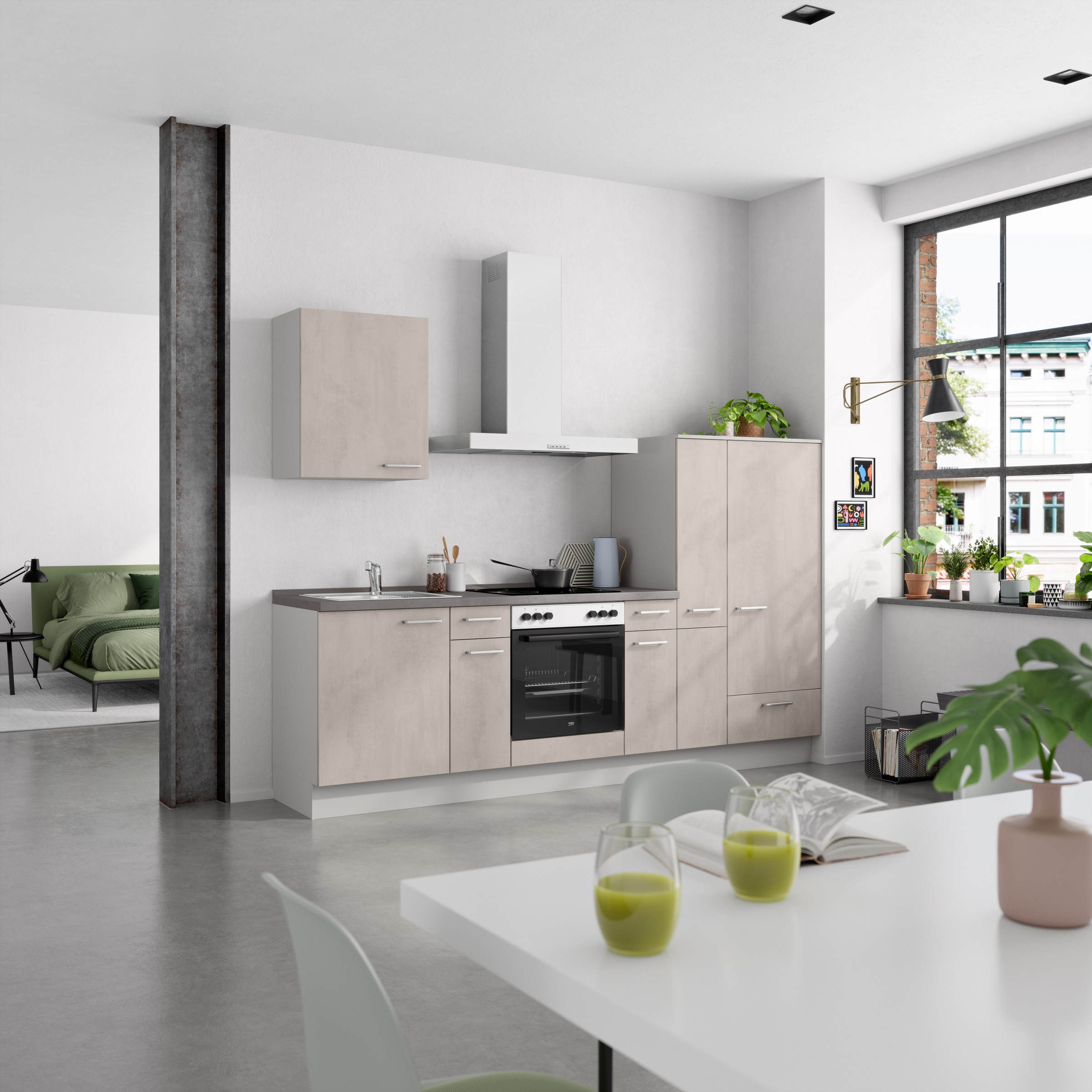 nobilia® Küchenzeile »"Riva I"«, vormontiert, Ausrichtung wählbar, Breite 270 cm, wahlw. mit E-Geräten