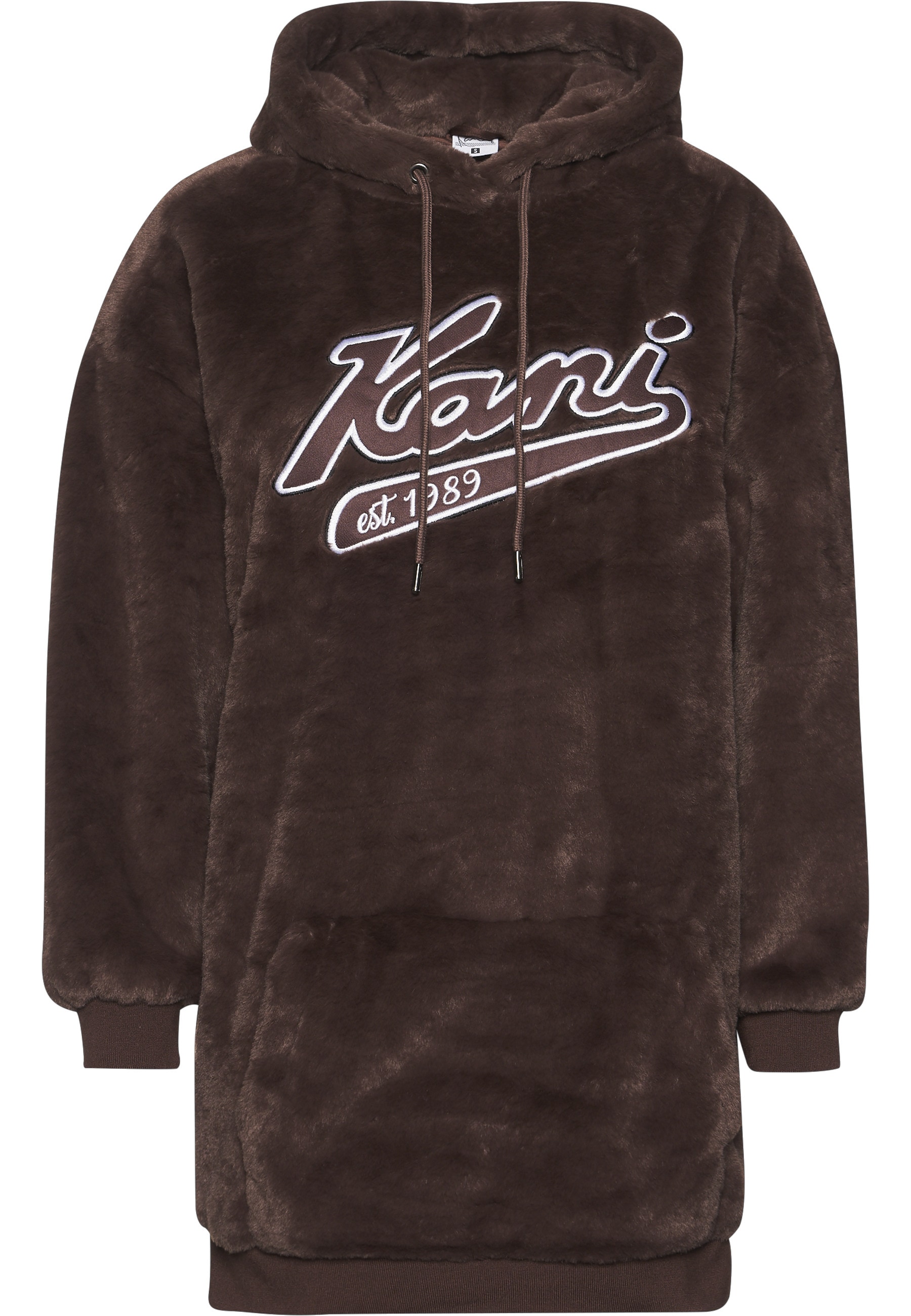 Karl Kani Sweatkleid "Karl Kani Damen KW234-039-2 KK Varsity Vegan Fur Hoodie Dress" 1 tlg.