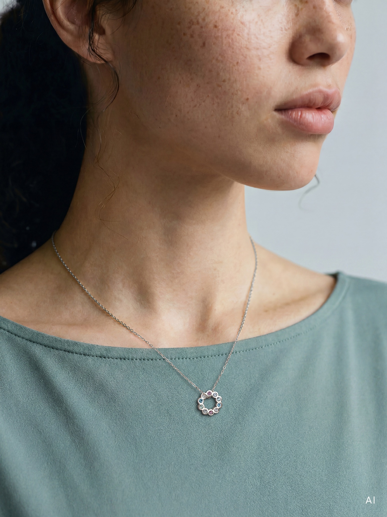 Tamaris Kette mit Anhänger »Schmuck Geschenk Edelstahl Halskette Colorful Circles« mit Zirkonia (synth.)