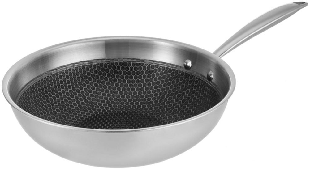 RESTO Kitchenware Wok "Achird tiefe Pfanne aus Tri-Ply (Edelstahl + Alumini günstig online kaufen