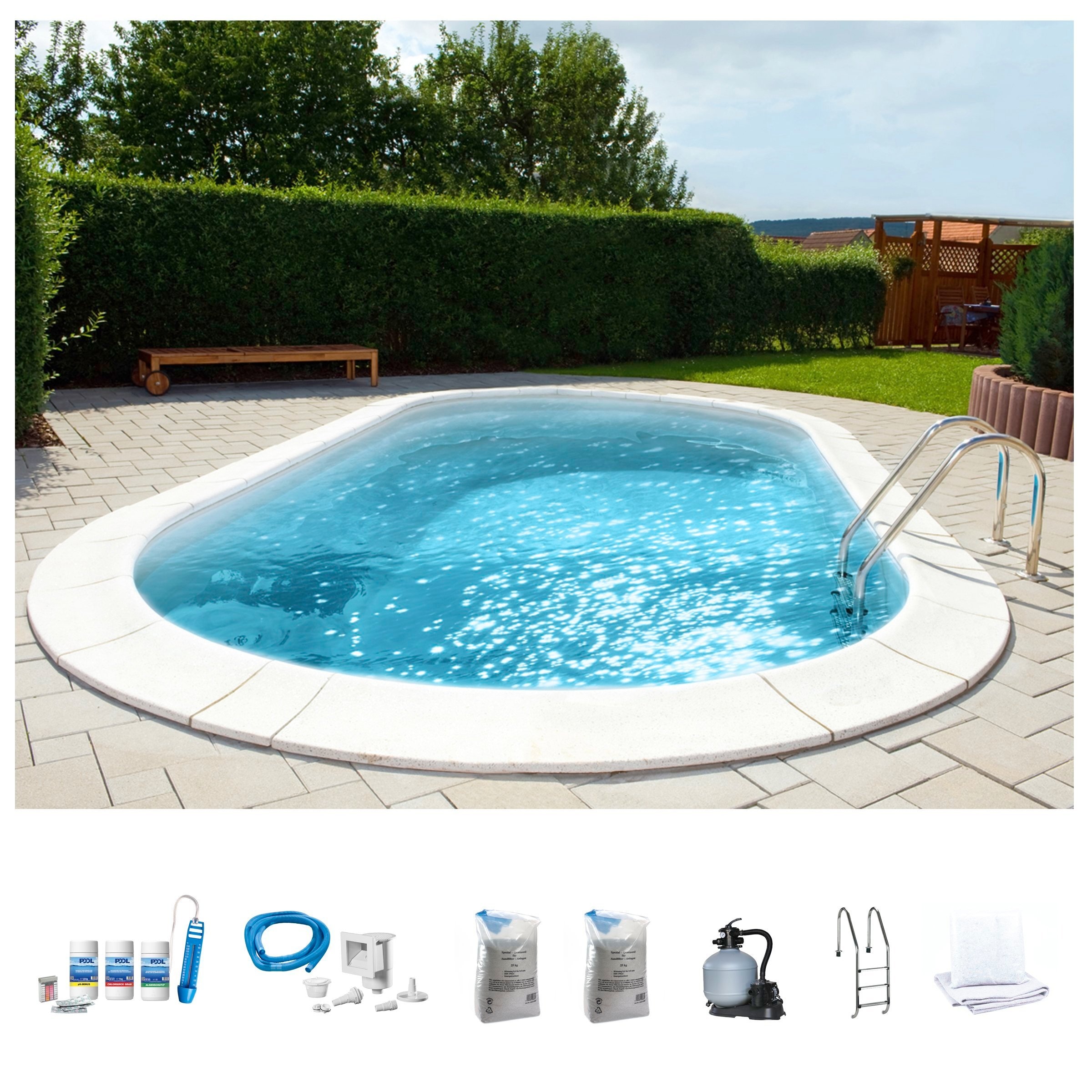 my POOL BWT Ovalpool "PREMIUM mit sandfarbener Innenfolie" Höhe: 150 cm, in günstig online kaufen