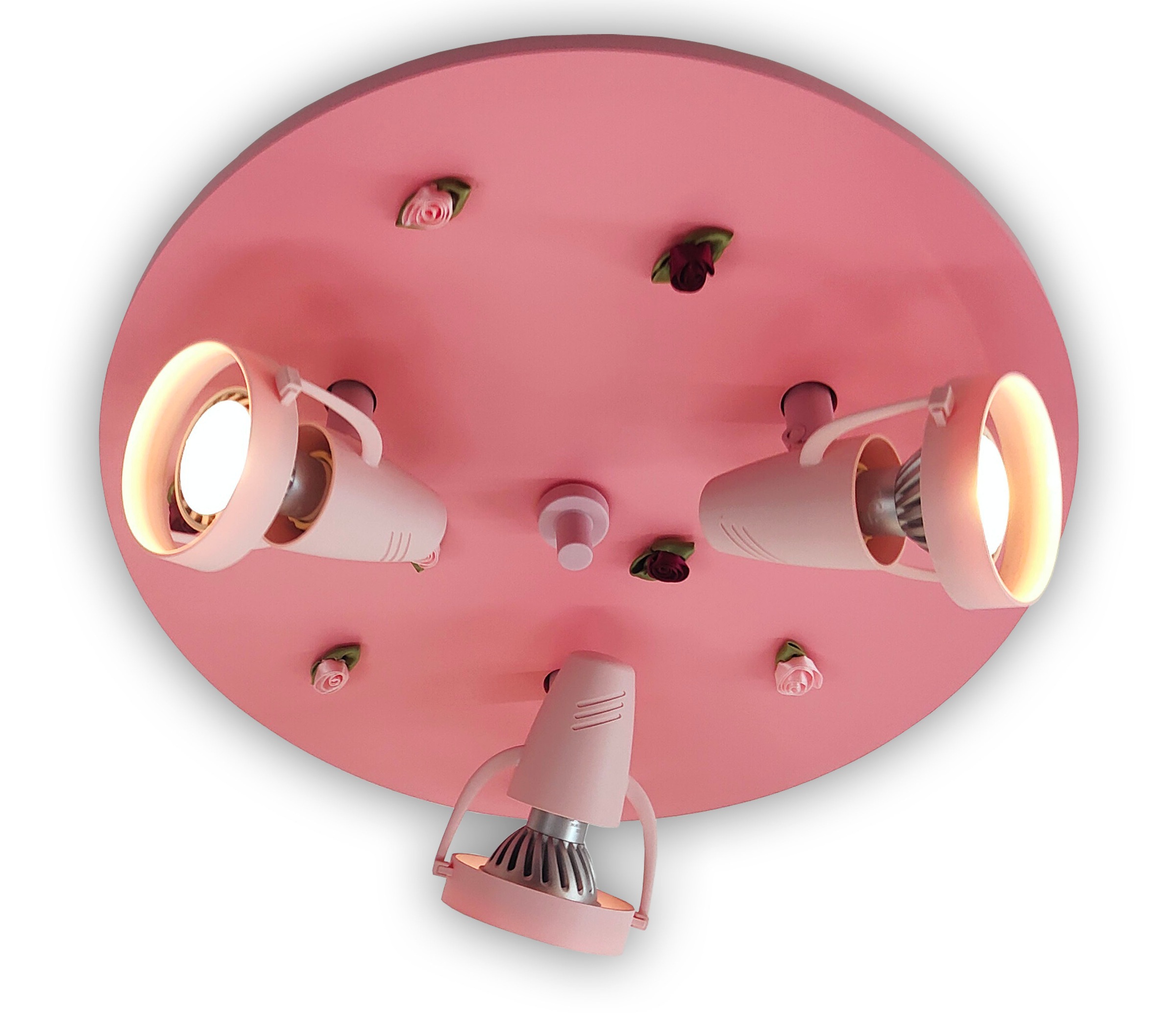 niermann Deckenleuchte »Kinderlampe mit Motiv "Röschen", Strahler für Kinderzimmer« GU10 1 Stk. 3 schwenk- und drehbare Strahler, Made in Germany