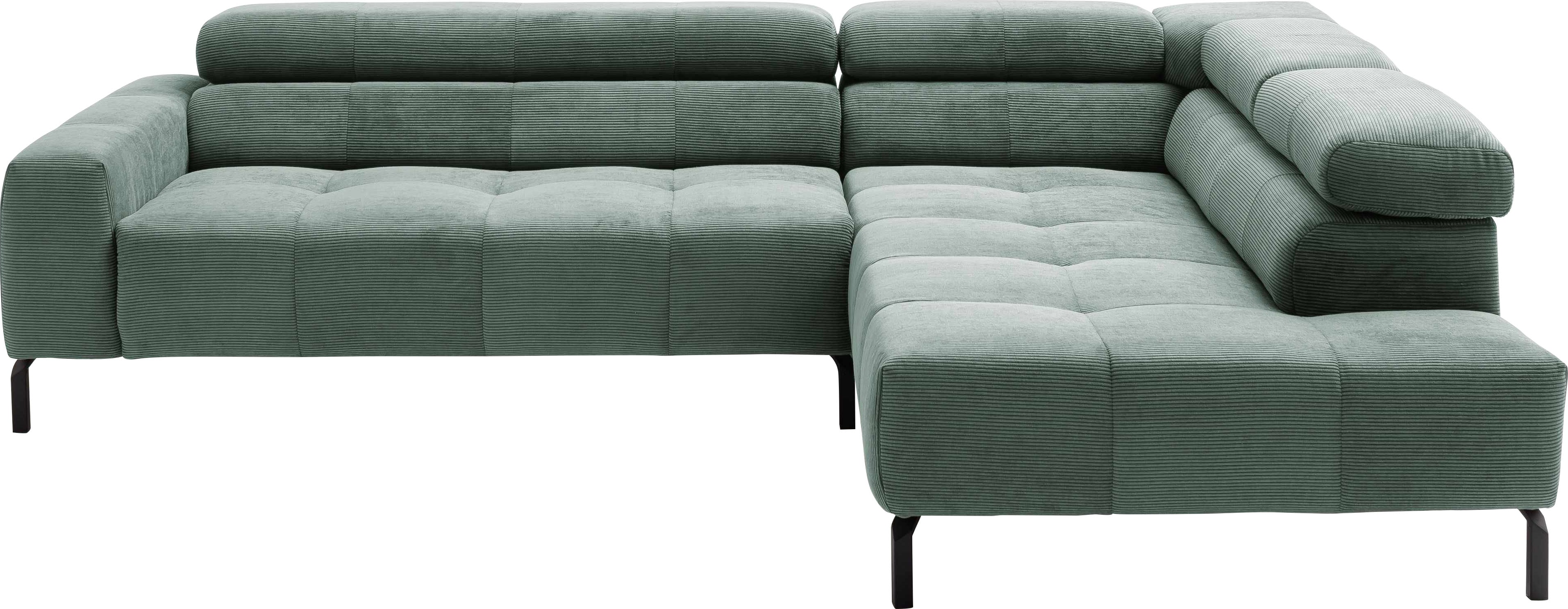 Home affaire Ecksofa "Claya, L-Form, incl. Kopfteilverstellung, Breite 276 cm" wahlweise elektrischer Sitzvorzug