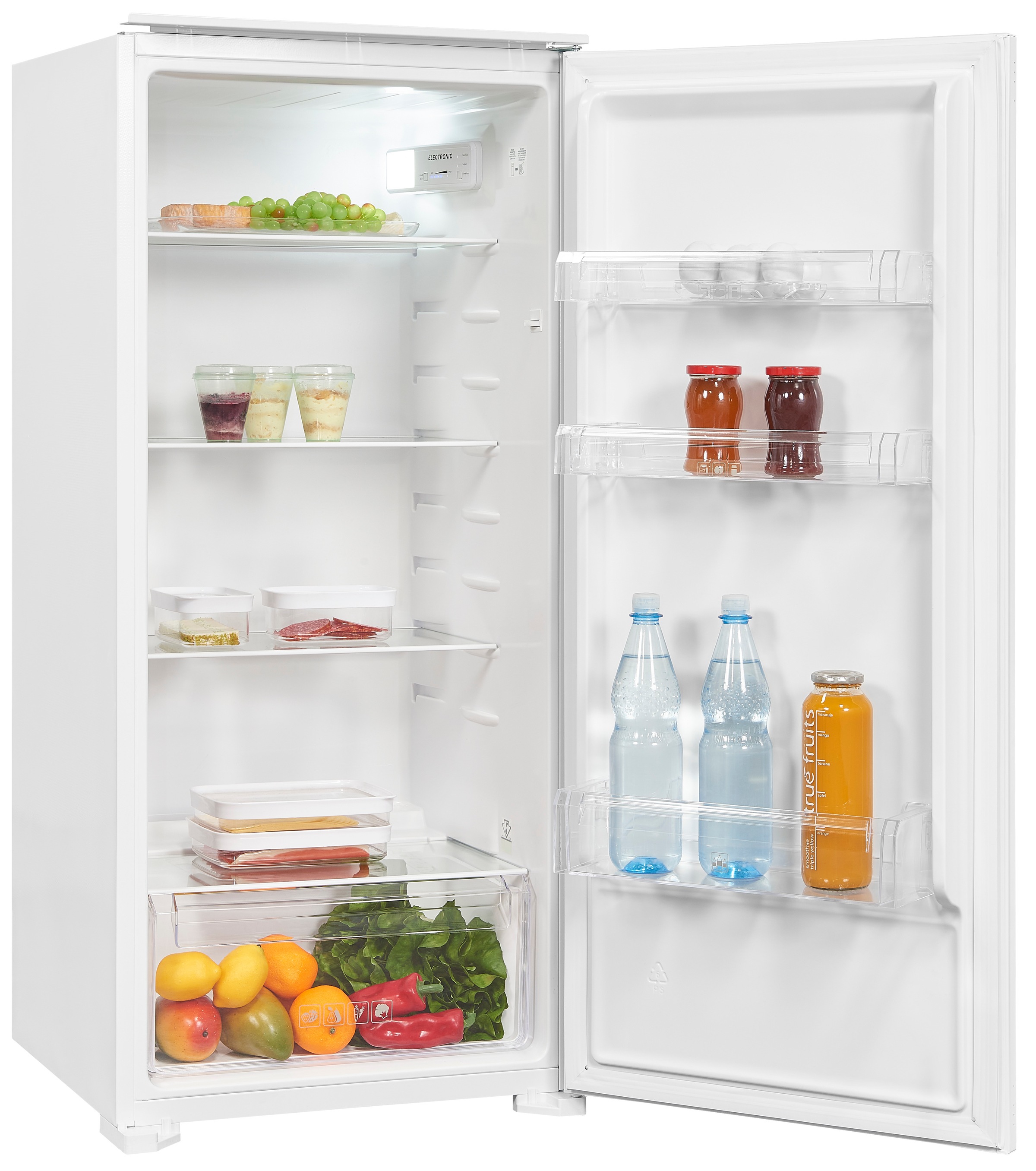 Thumbnail - exquisit Einbaukühlschrank "EKS201-V-E-O040E" 123 cm hoch 54 cm breit Schlepptür-Montage: Gerätetür wird mit der Schrank...