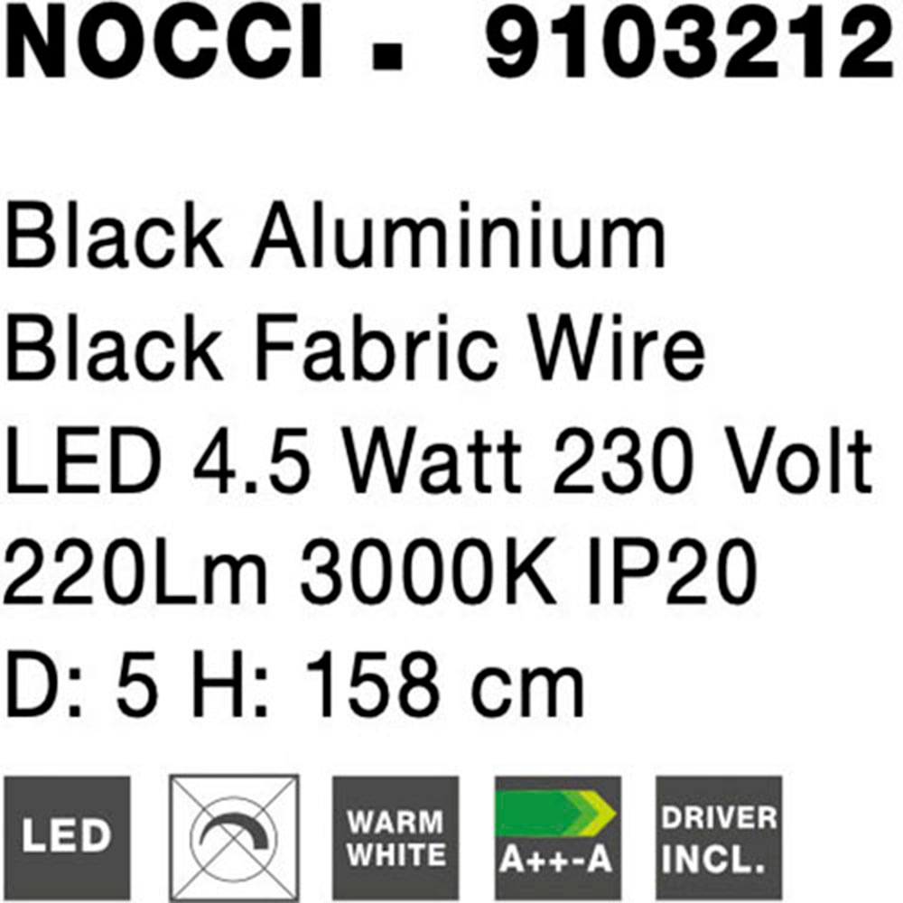 Nova Luce LED-Hängeleuchte »NOCCI«, 1 flammig, Leuchtmittel LED-Modul | LED fest integriert