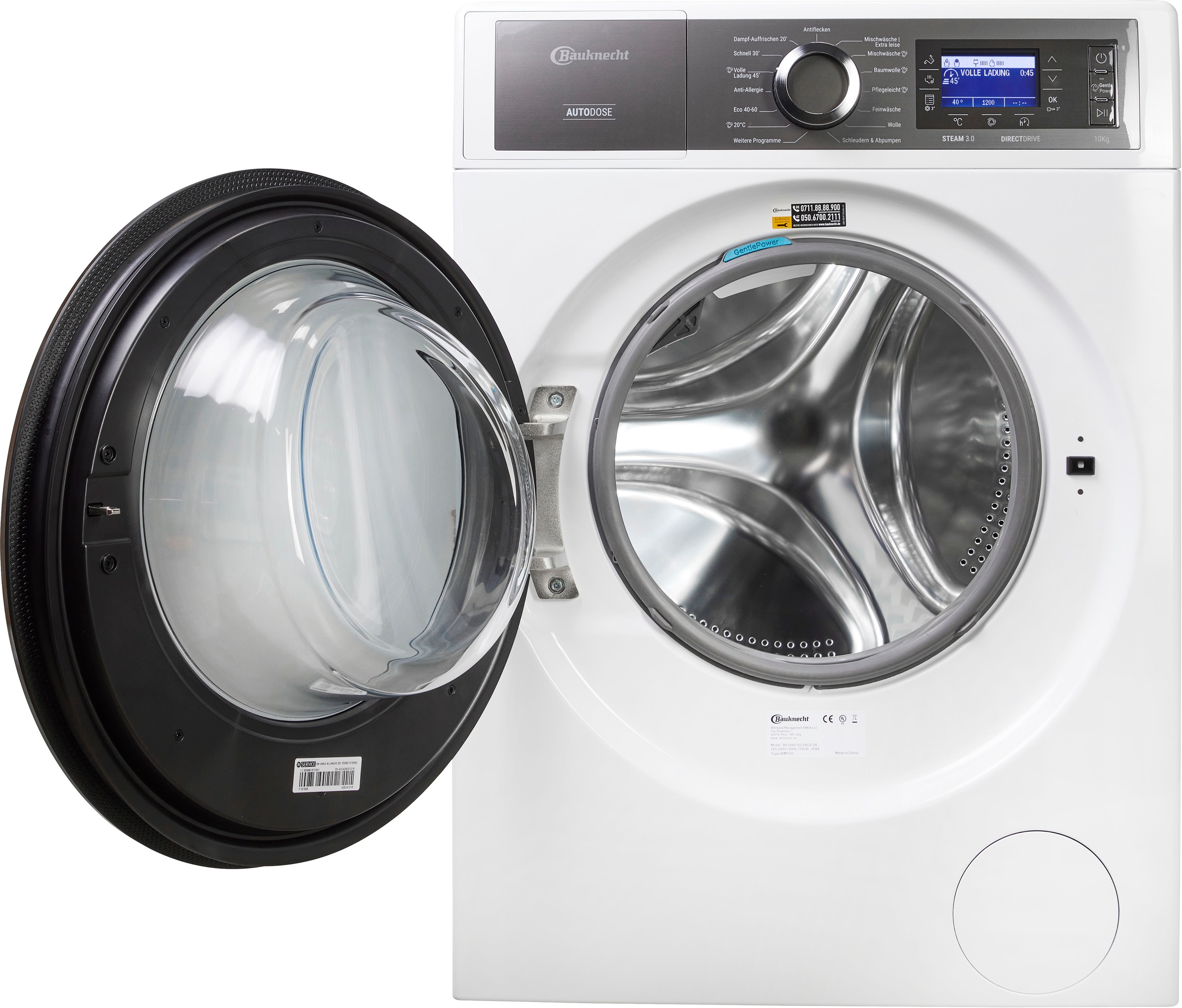 BAUKNECHT Waschmaschine "B8 09AD SILENCE DE" 10 kg 1400 U/min Gentle Power- günstig online kaufen
