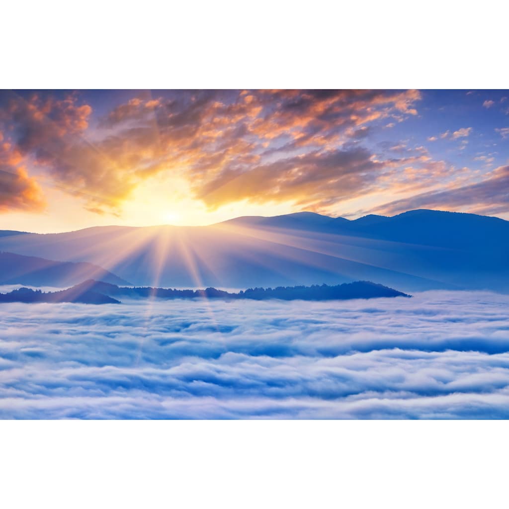 Papermoon Fototapete »Sonnenaufgang über Wolken«