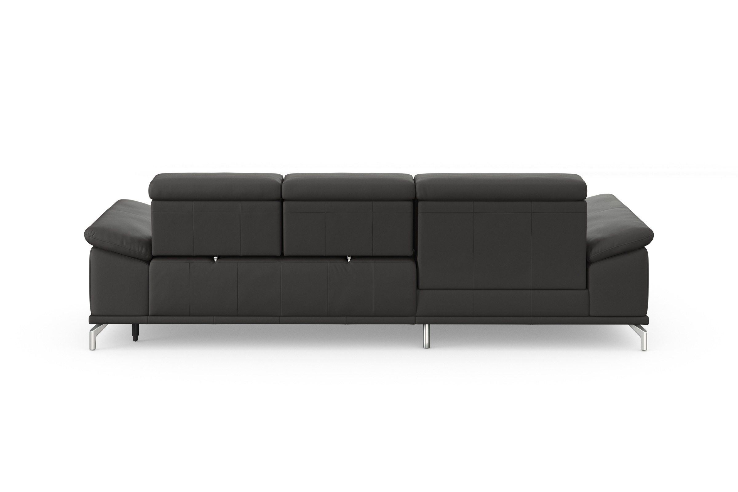 sit&more Ecksofa »Cabrio L-Form, mit Sitztiefenverstellung, Arm- und Kopfteilverstellung«, 2 Nierenkissen, Federkern, optional Bettfunktion und Stauraum