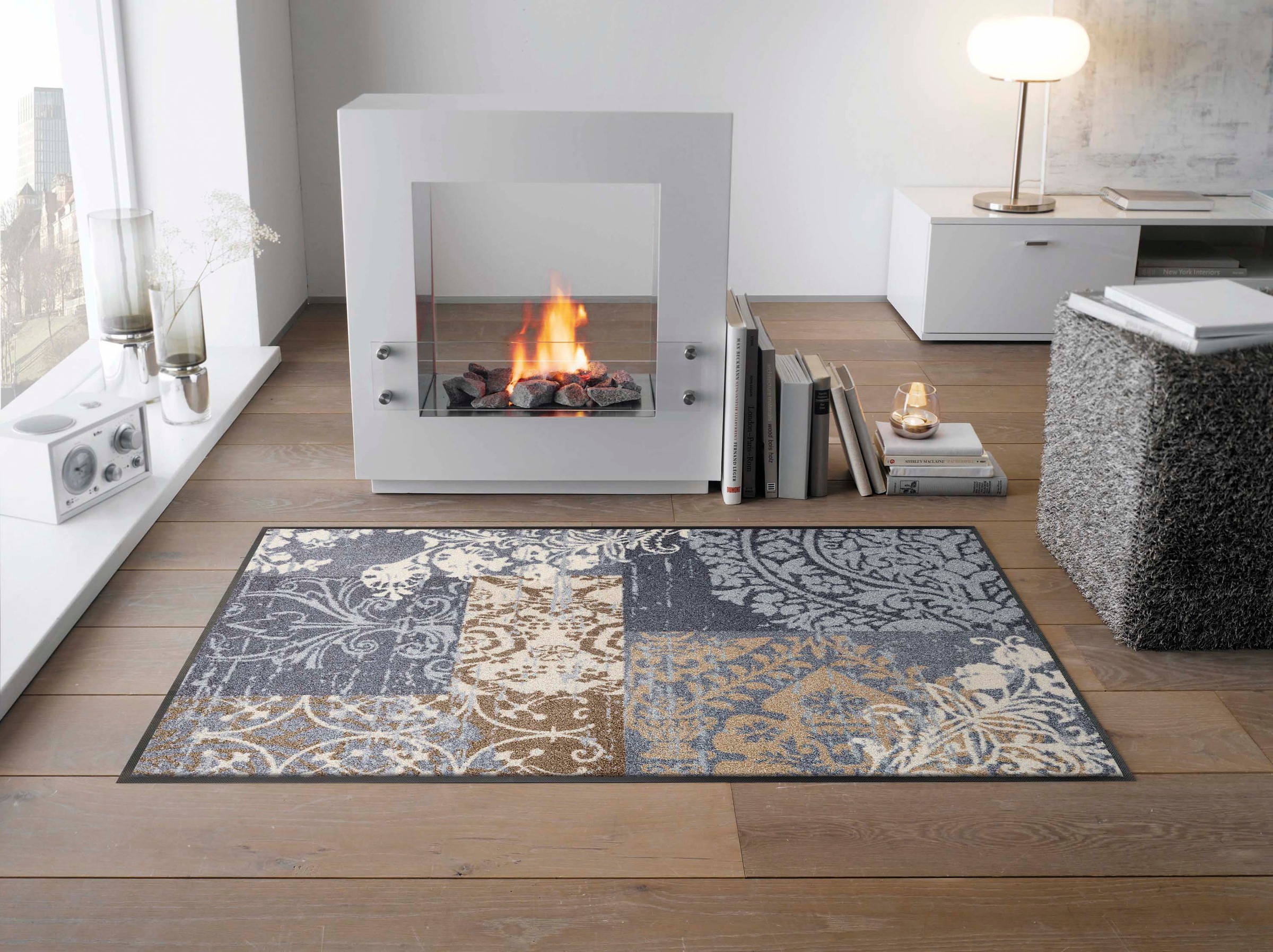 Wash&dry armonia tapis lavable en machine gris, polyester, gris, 75 x 120 cm