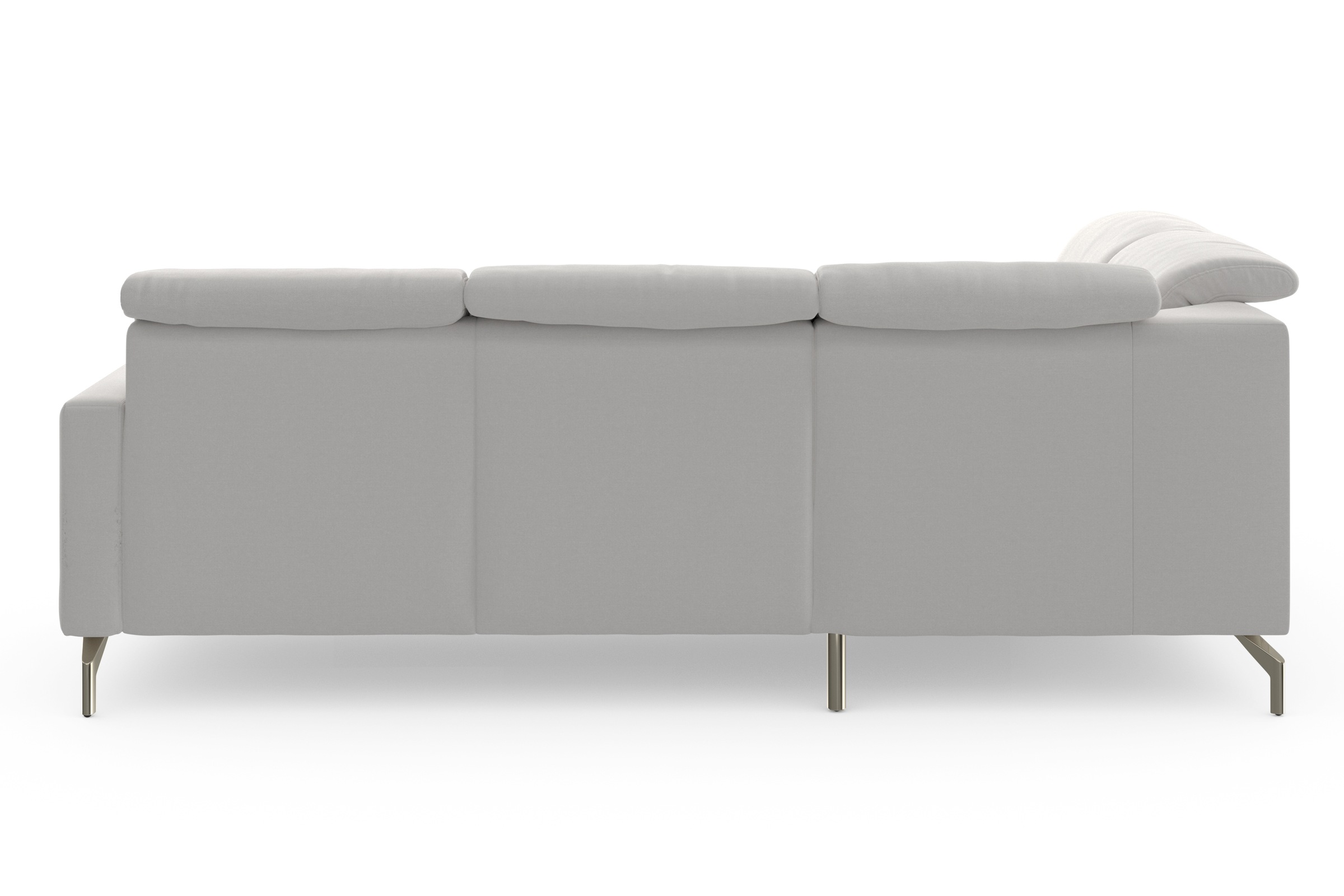 Ecksofa SIT & MORE "Bailando L-Form", silber, B:249cm H:84cm T:205cm, Sofas, Ecksofa, wahlweise mit Kopfteilverstellung und Vorziehsitz, motorisch 6