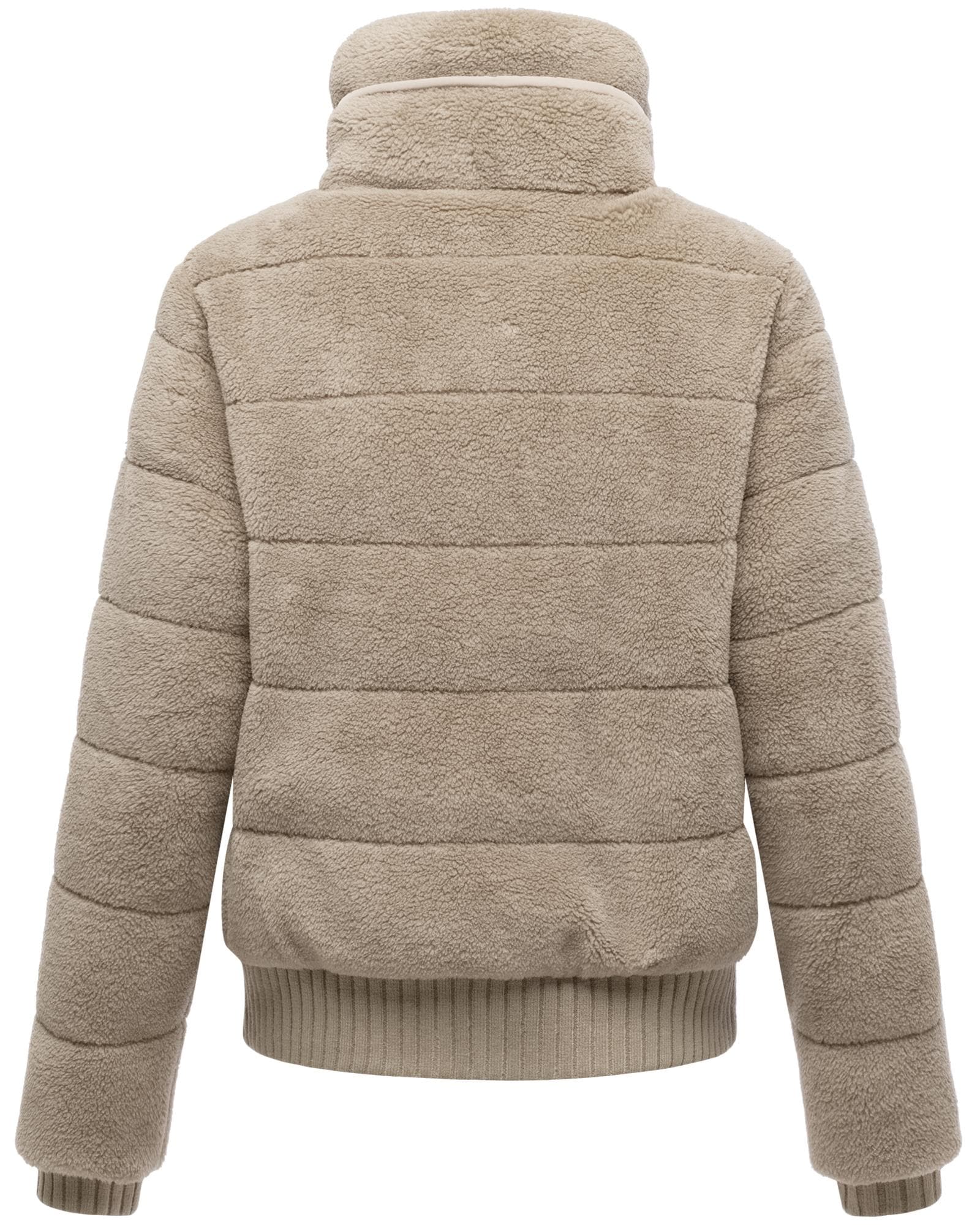 Navahoo Plüschjacke »Schneepuder 14«, warme Damen Teddyjacke für den Winter