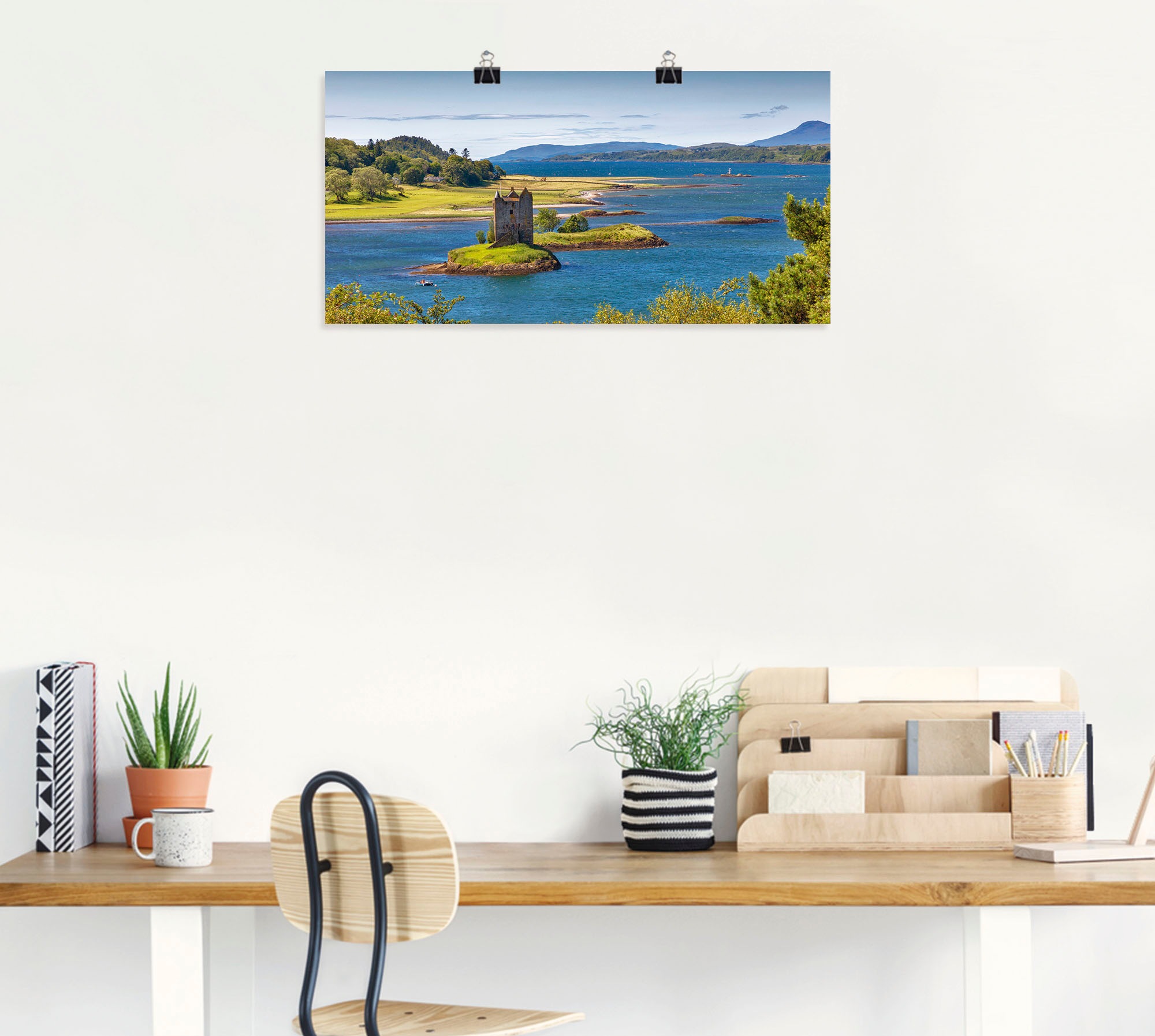 Artland Wandfolie »Castle Stalker am Loch Linnhe«, Gebäude, (1 St.), selbstklebend
