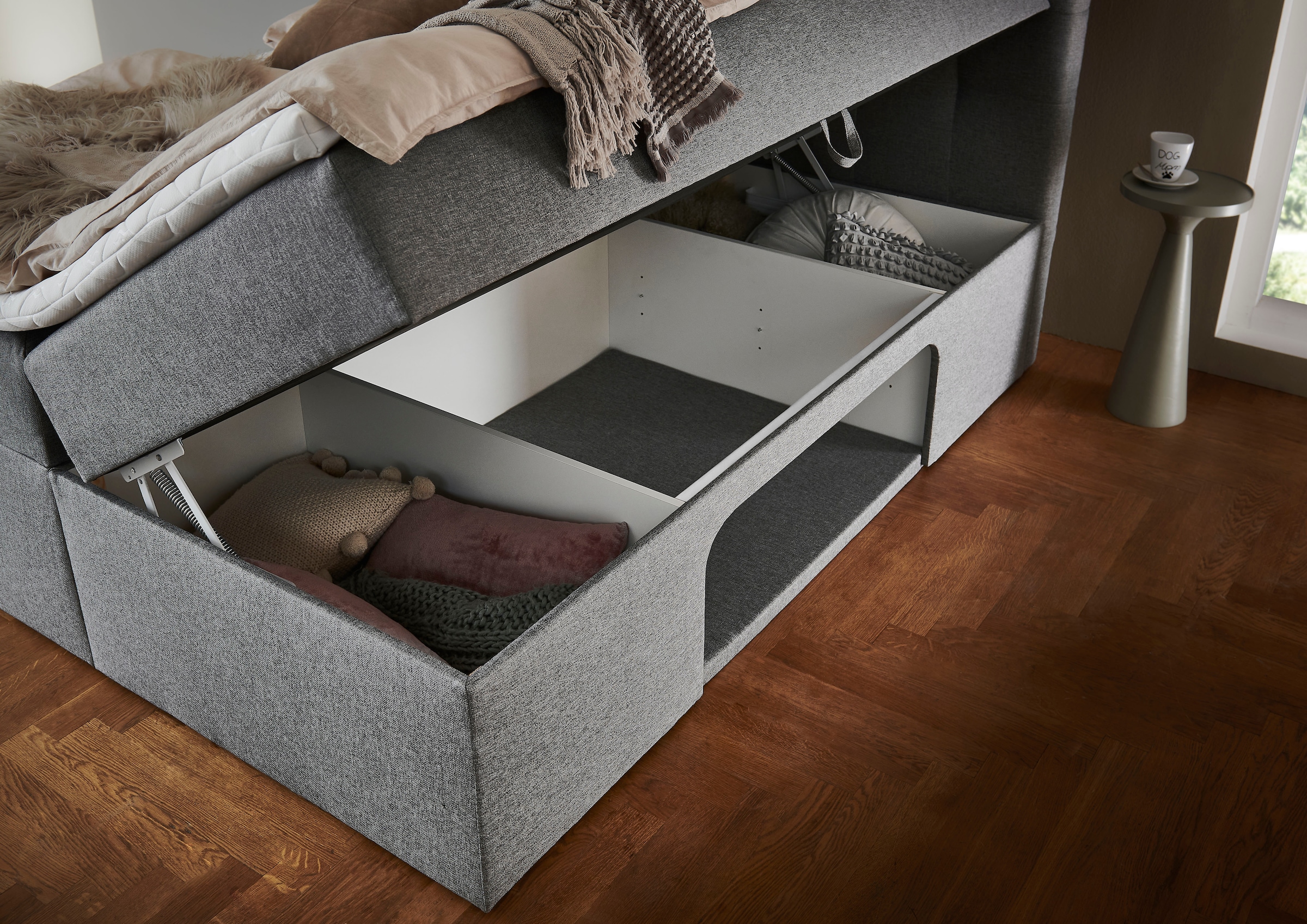 Places of Style Boxbett »Carolin«, mit Nische inkl. gepolsterter Unterlage für Haustiere