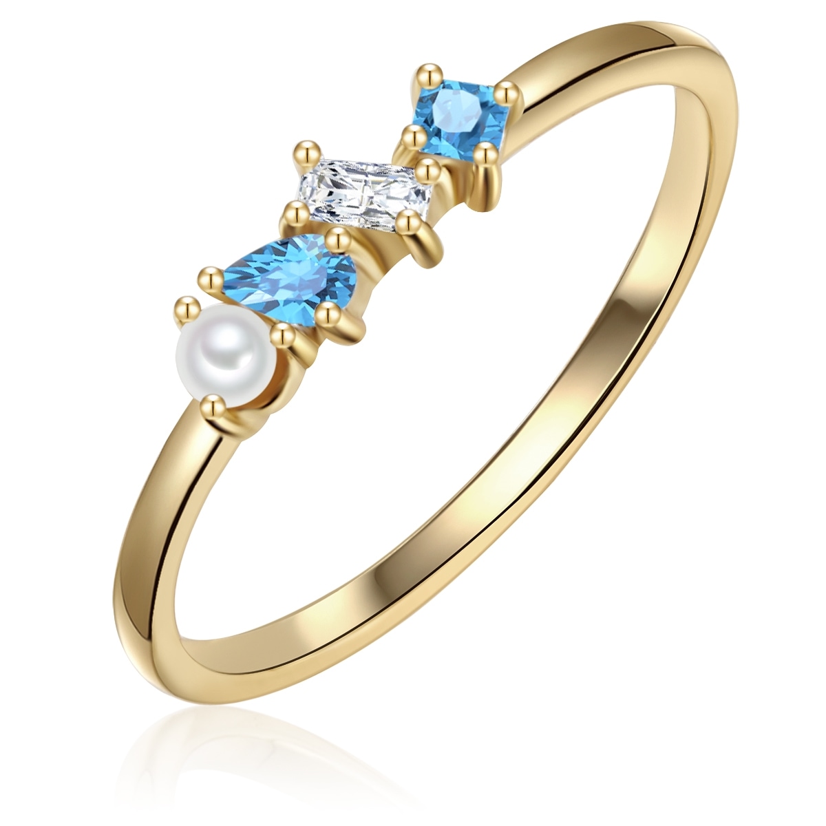 Glanzstücke München Solitärring »GSM527« aus Sterling Silber